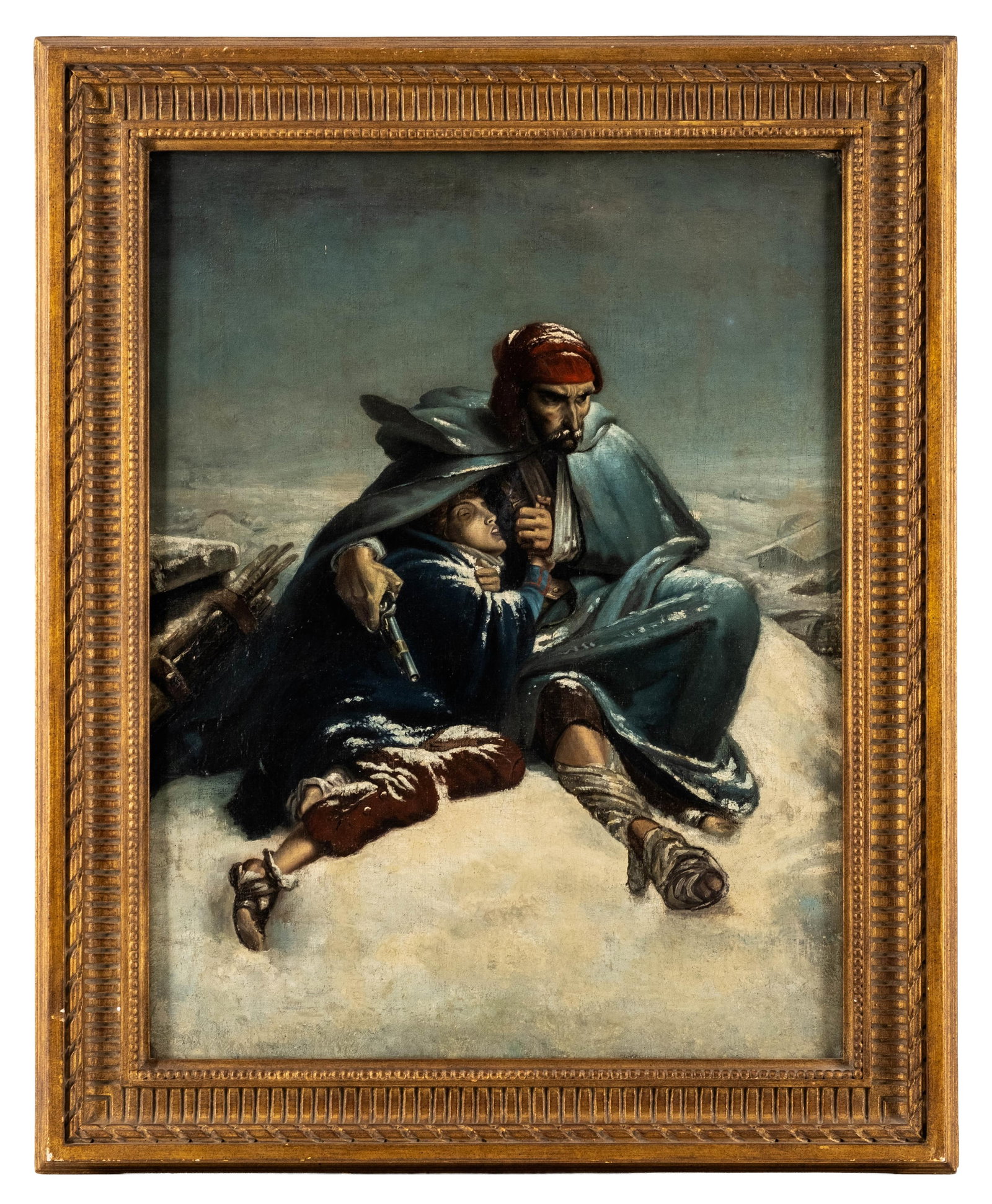 No Reserve- After Henri Félix Emmanuel Philippoteaux Napoleonic Oil Painting - 3