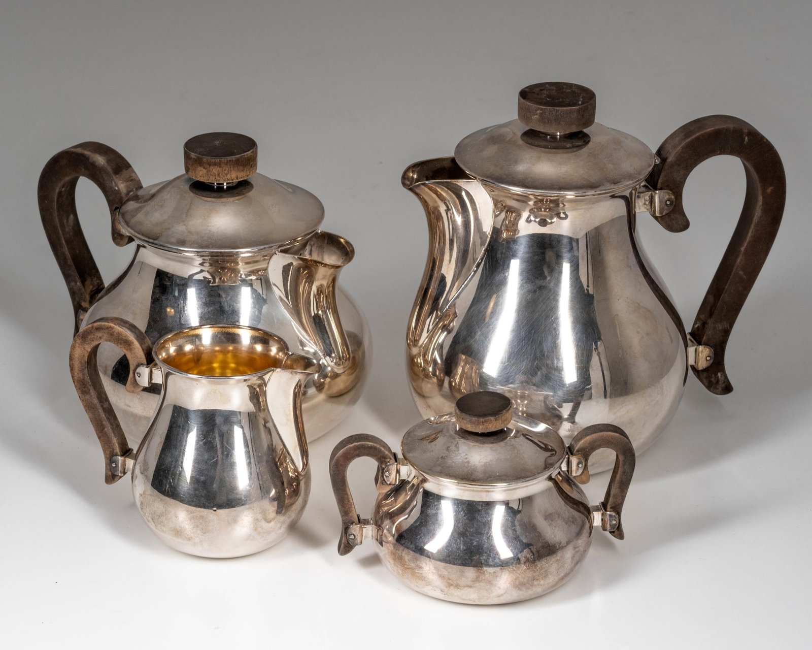 No Reserve- WMF Art Deco Silverplate Four-Piece Tea and Coffee Service - 11