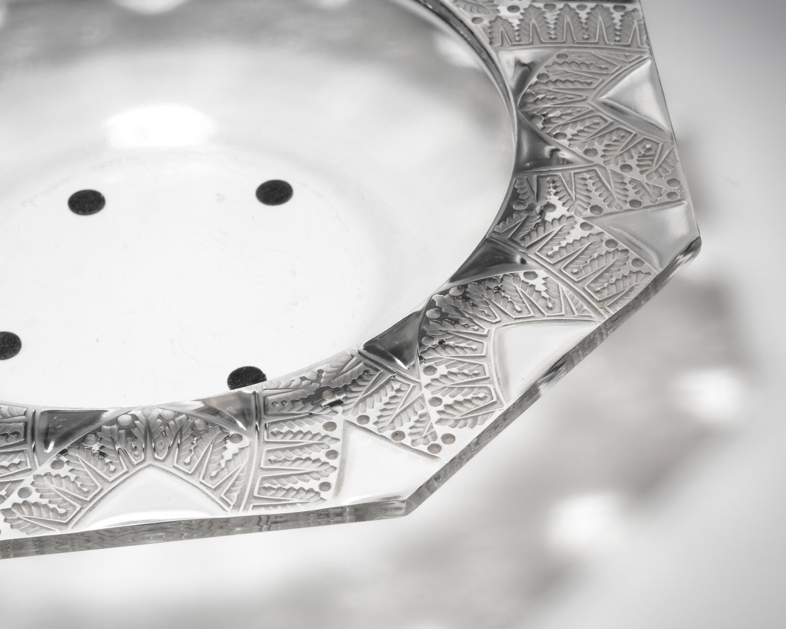 No Reserve- René Lalique Large Signed Glass Centerpiece Bowl Circa 1930 - 3
