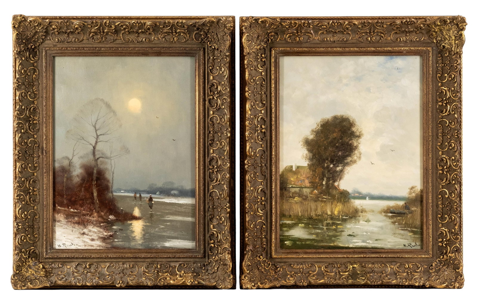 No Reserve- Pair of Impressionist Landscape Paintings, Signed (1 of 11)