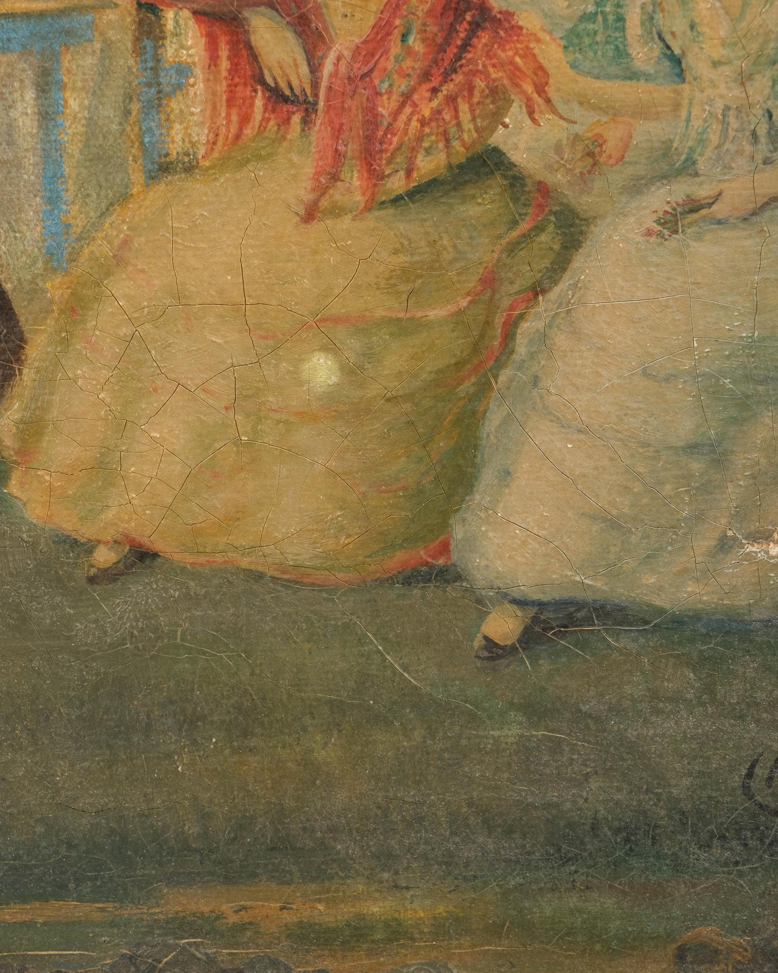 No Reserve- José María Llopis Galofré, Early 20th C. Oil on Canvas Painting, The Entertainers - 9