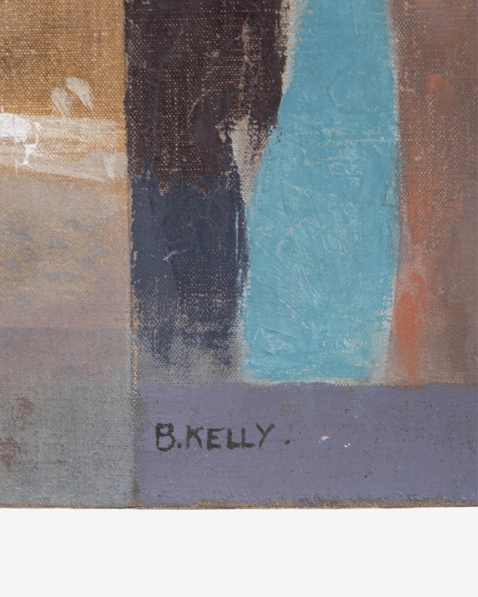 No Reserve- Bernadette Kelly Signed, “Character Seaside Study," Monumental Oil on Canvas - 4