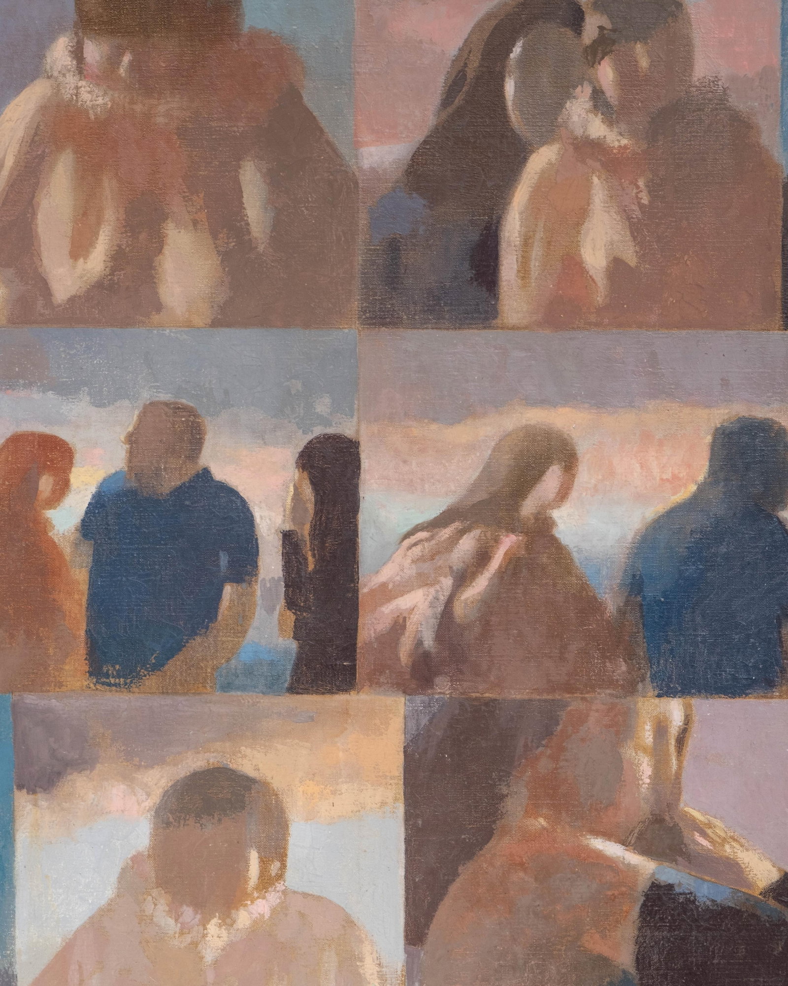 No Reserve- Bernadette Kelly Signed, “Character Seaside Study," Monumental Oil on Canvas - 6