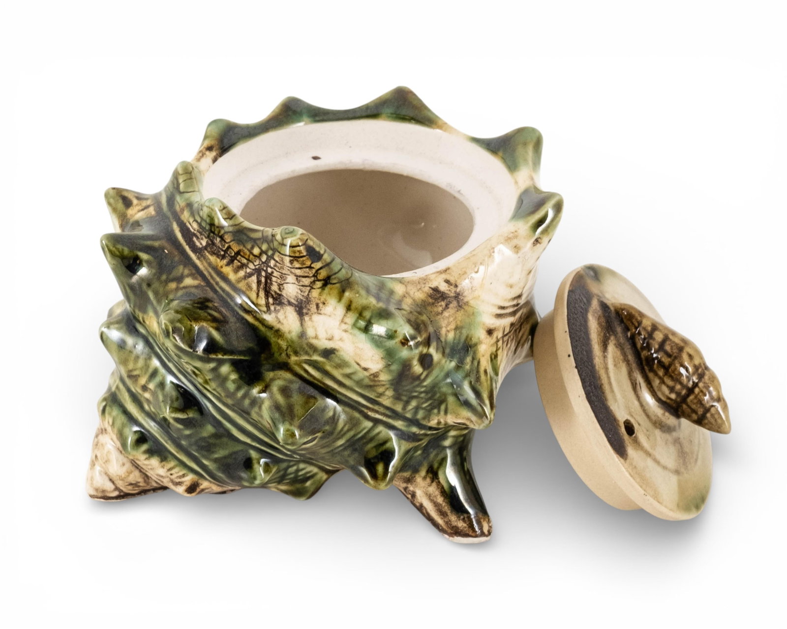 No Reserve- Vintage Majolica Style Sea Shell Tea Set - 5