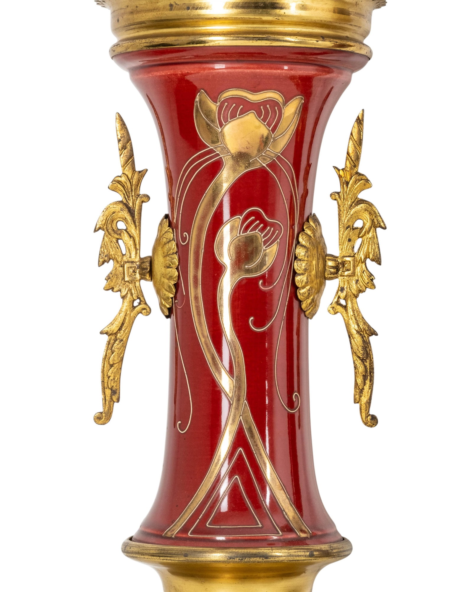 No Reserve- Pair of French Second Empire Style Ceramic & Bronze Candelabras, 19th Century - 4