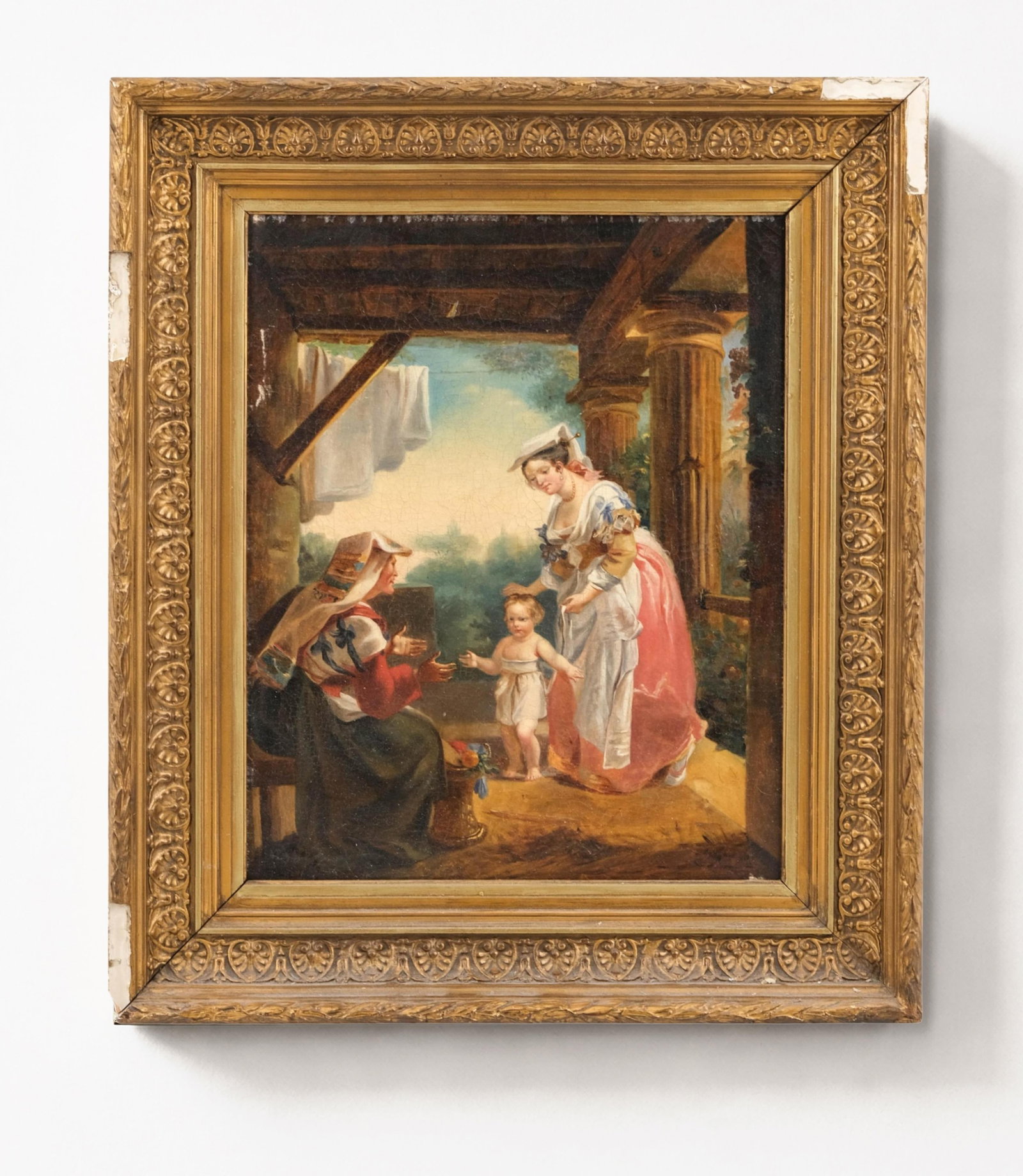 No Reserve- Hortense Haudebourt-Lescot, After or a Possible Variant of ‘First Steps,’ Oil on - 3