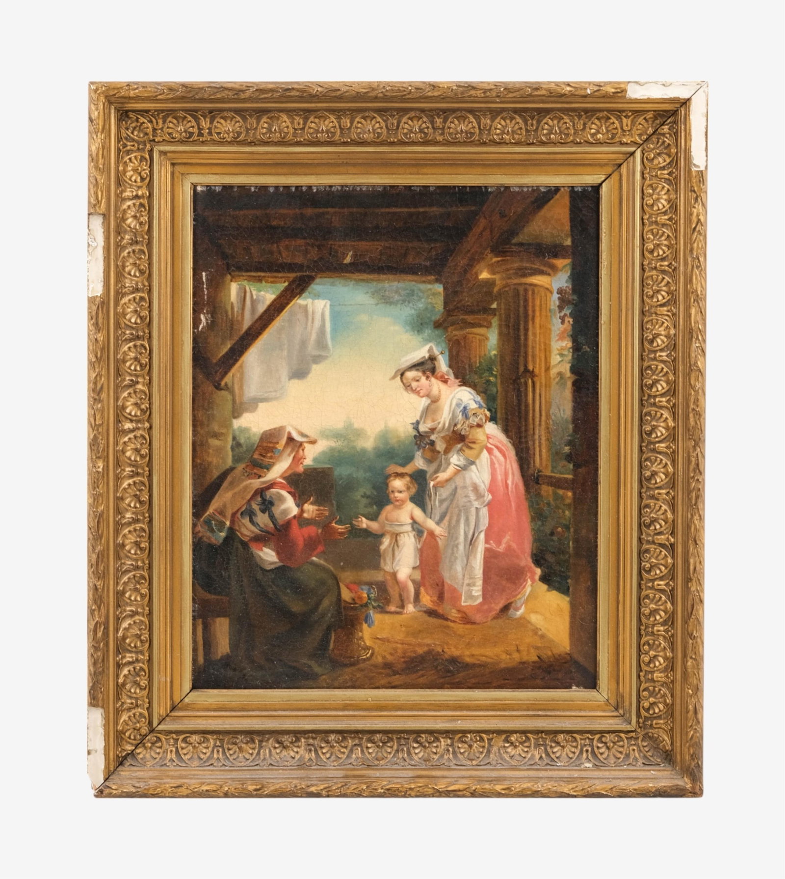 No Reserve- Hortense Haudebourt-Lescot, After or a Possible Variant of ‘First Steps,’ Oil on - 4