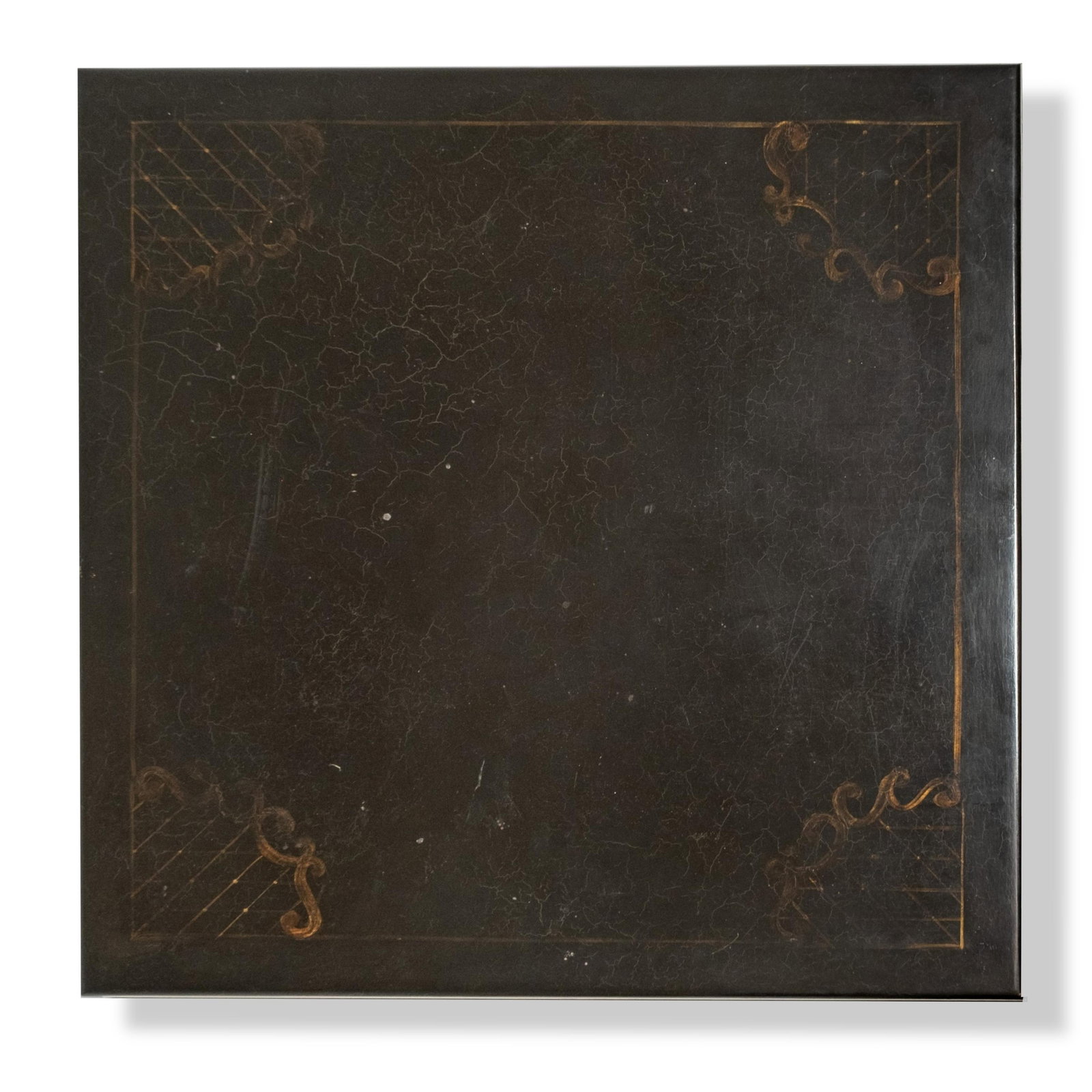 No Reserve- Antique Black Lacquered and Gilt Low Table - 3