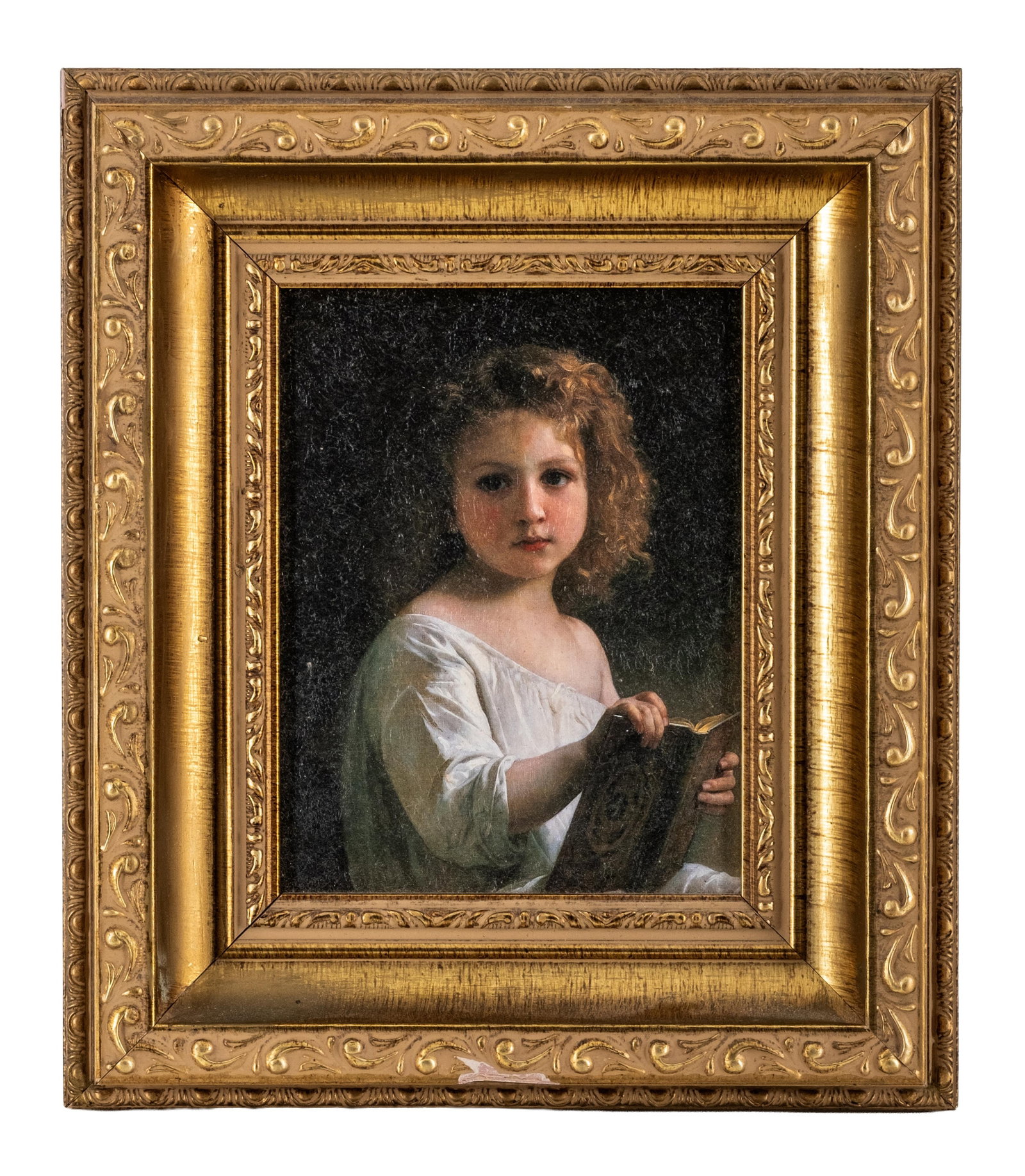 No Reserve- After William Adolphe Bouguereau “The Story Book" Framed Print - 3