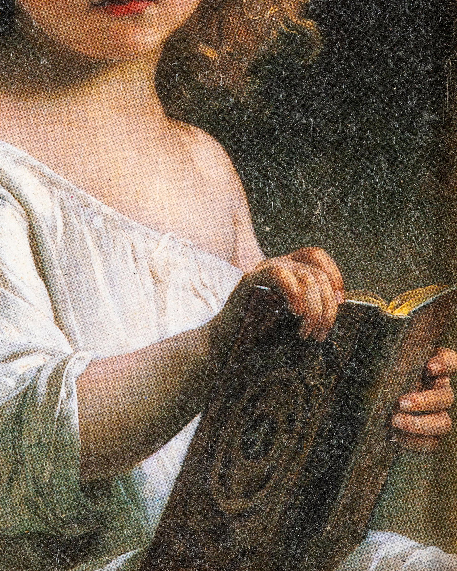 No Reserve- After William Adolphe Bouguereau “The Story Book" Framed Print - 5