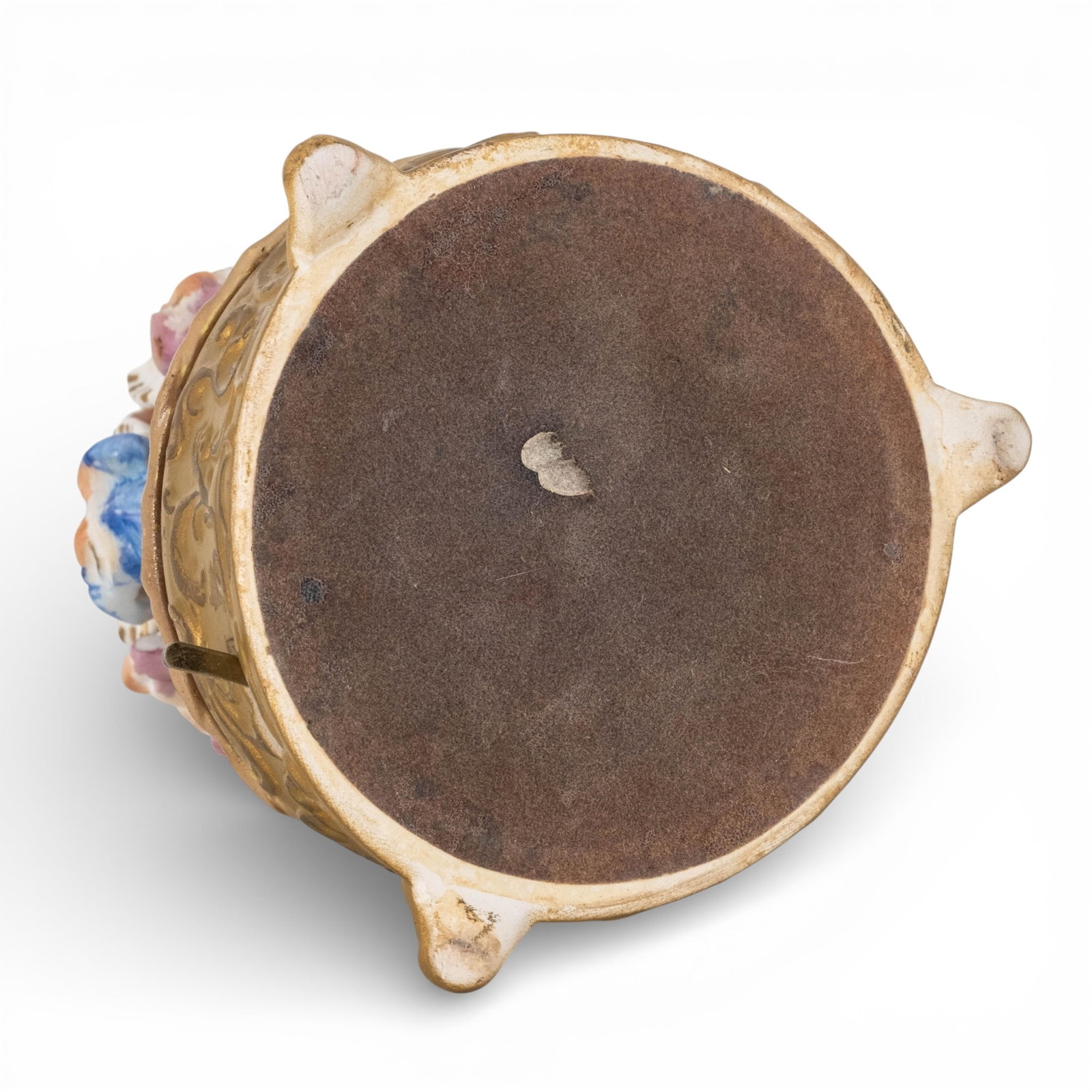 No Reserve- Antique Hand-Painted Porcelain Music Box with Madonna and Angel Cherubs, “Ave Maria - 8
