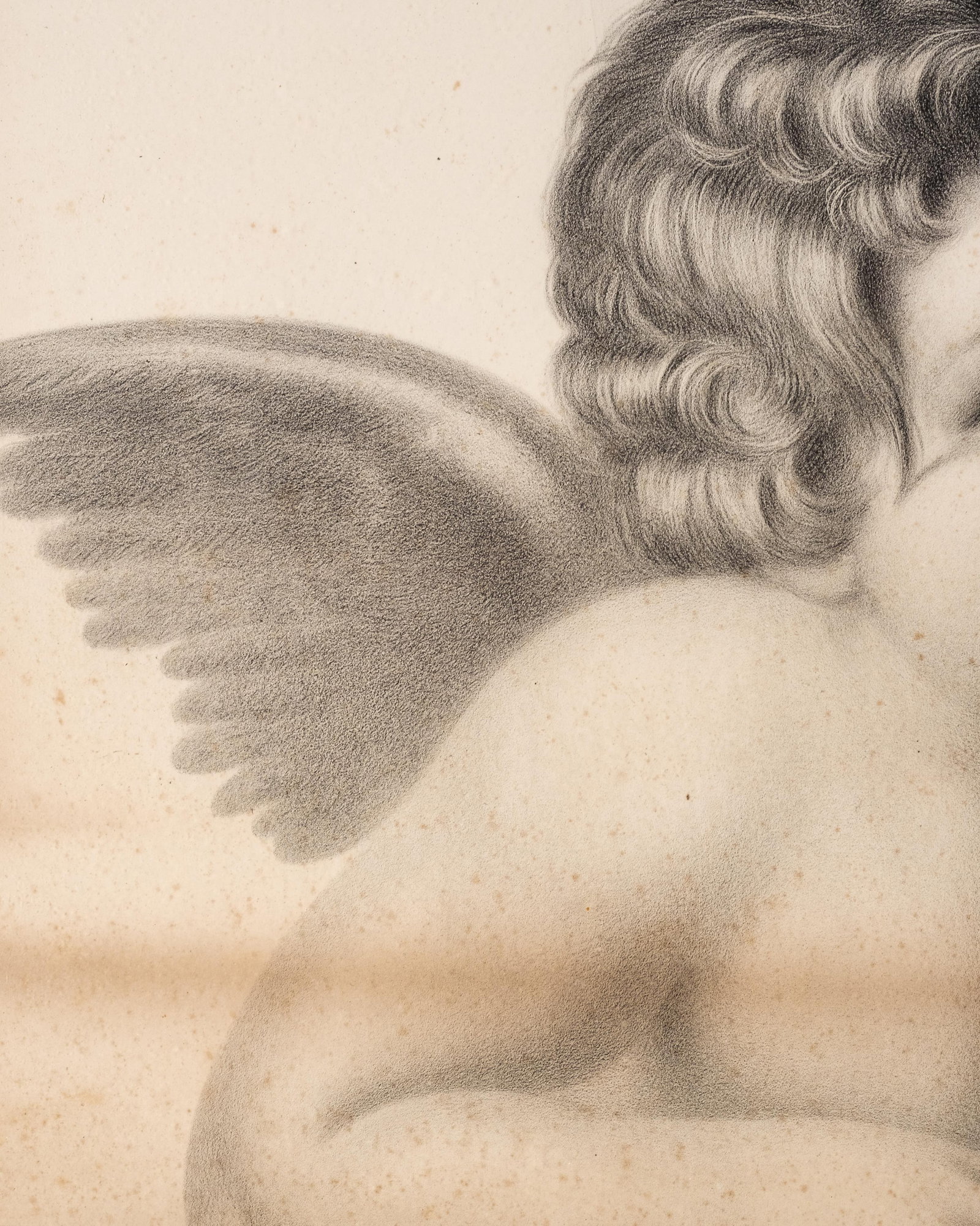 No Reserve- 19th Century J.H. Bufford Lithograph, Cherub Portrait Print, Published by J. Lunt Boston - 7