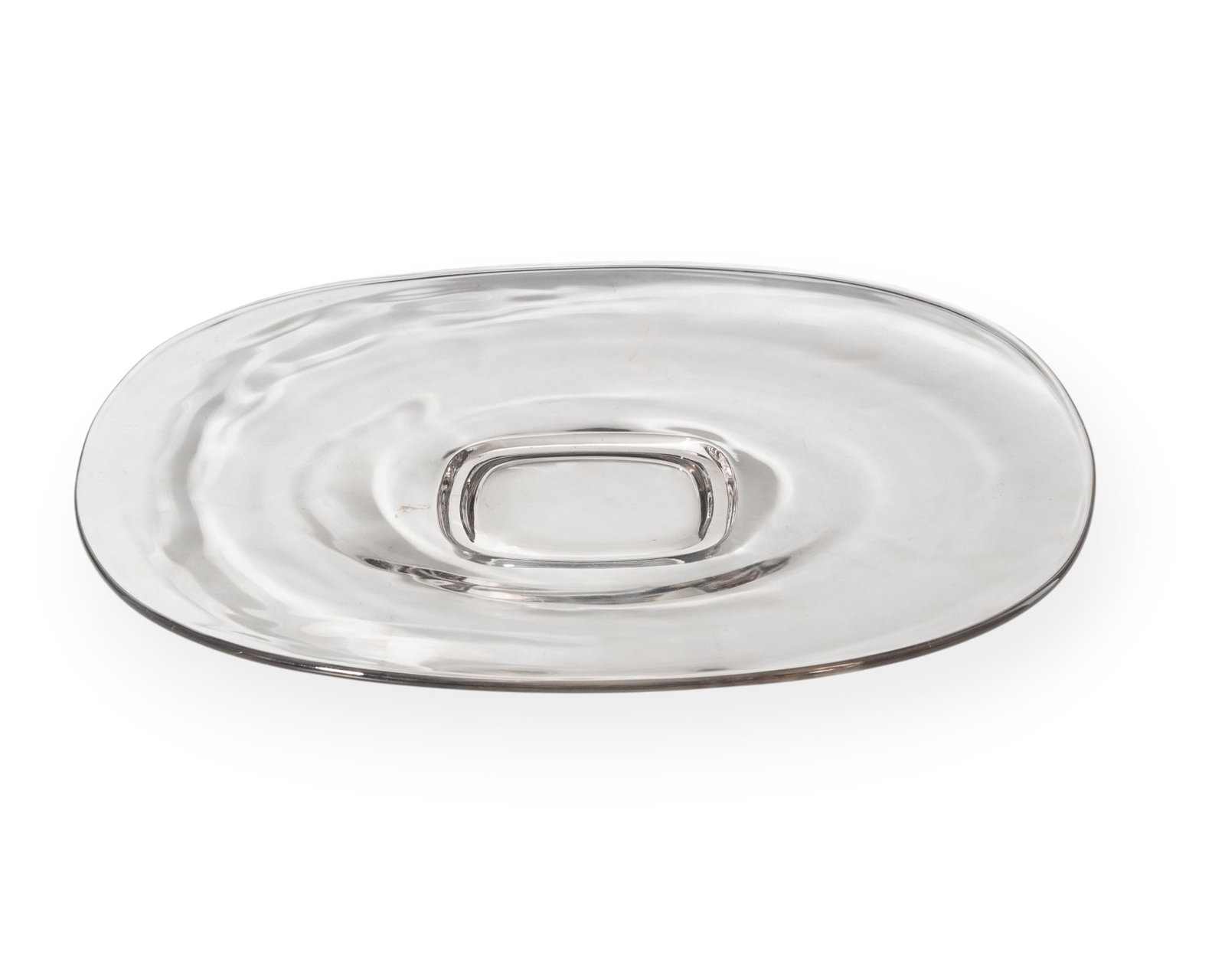 No Reserve- Two Mid-Century Modern Glass Serving Platters - 2