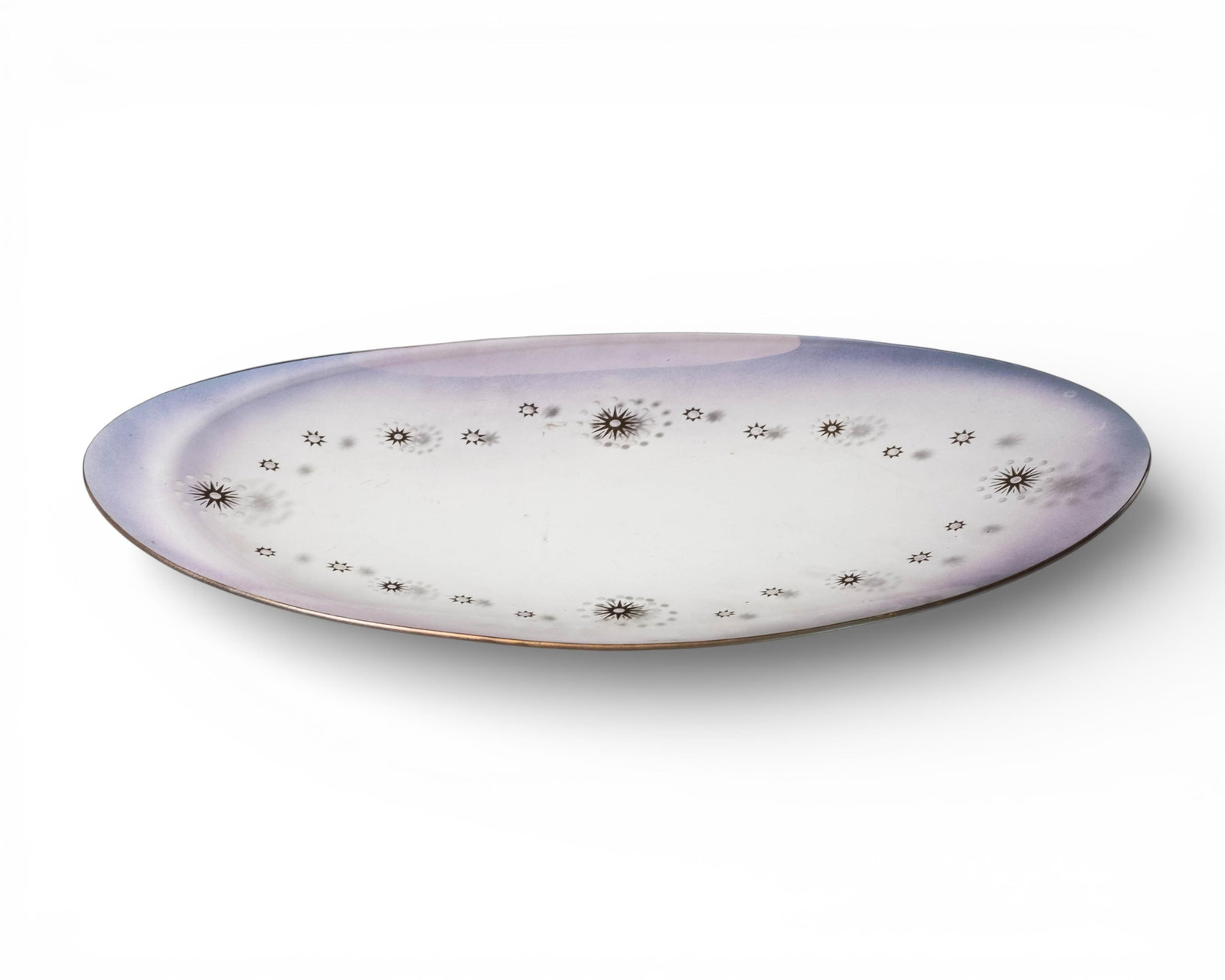 No Reserve- Two Mid-Century Modern Glass Serving Platters - 3