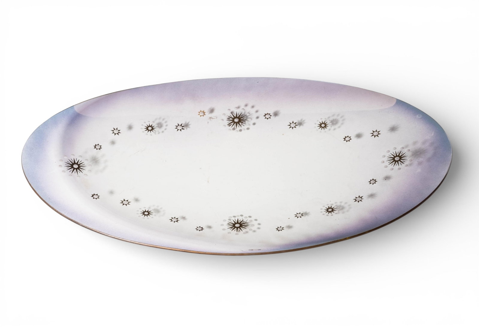No Reserve- Two Mid-Century Modern Glass Serving Platters - 4