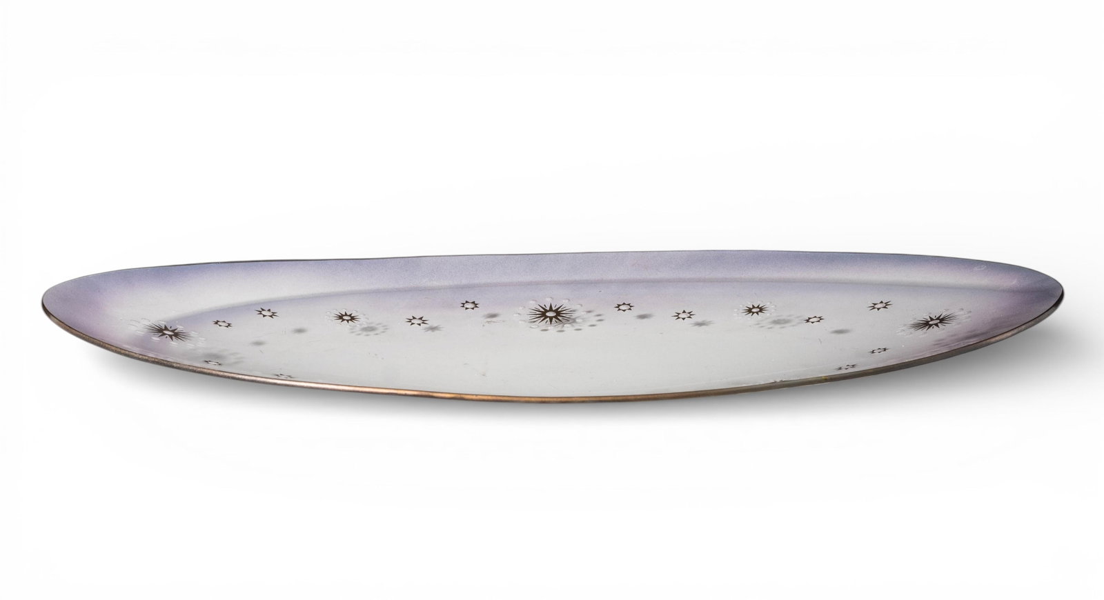 No Reserve- Two Mid-Century Modern Glass Serving Platters - 5