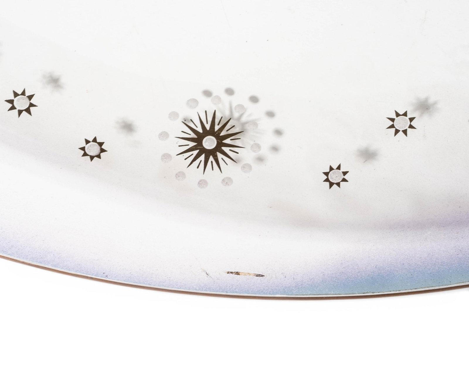 No Reserve- Two Mid-Century Modern Glass Serving Platters - 8