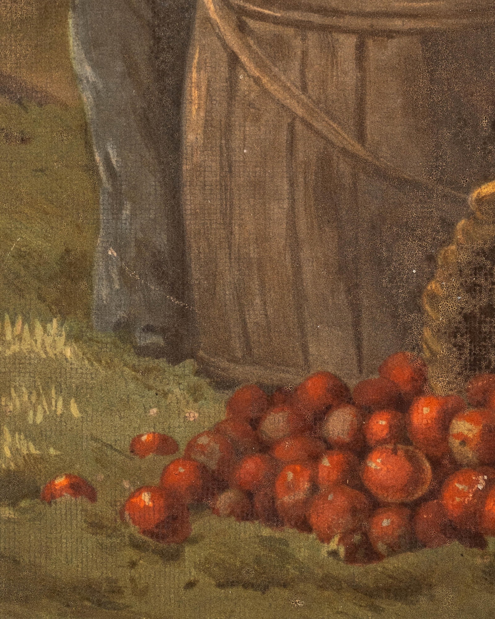 No Reserve- Louis Prang "Under the Apple Tree", Figurative Chromolithograph after George Niles, Late - 7