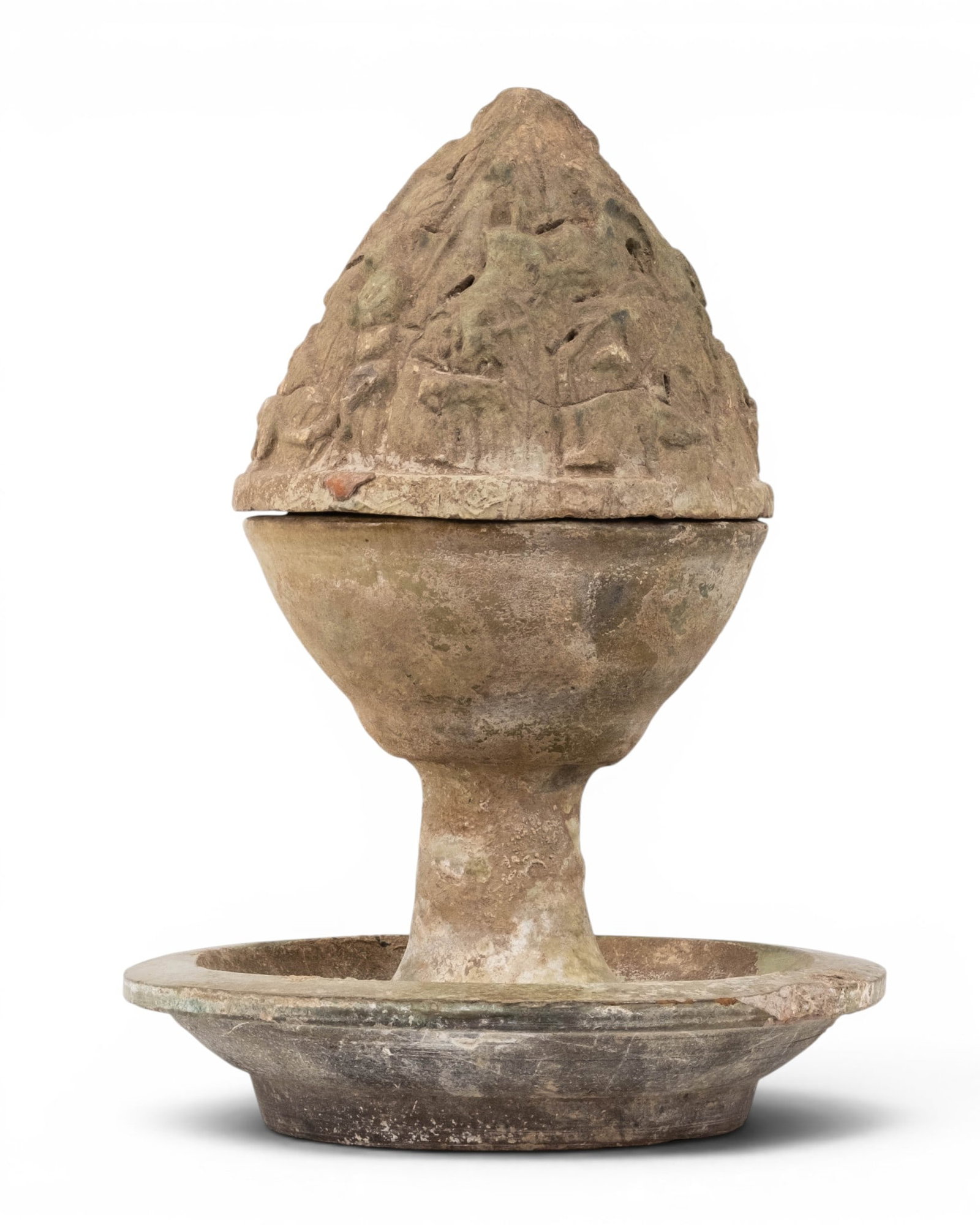Chinese Han Dynasty Green-Glazed Pottery Boshanlu Hill Censer (1 of 7)