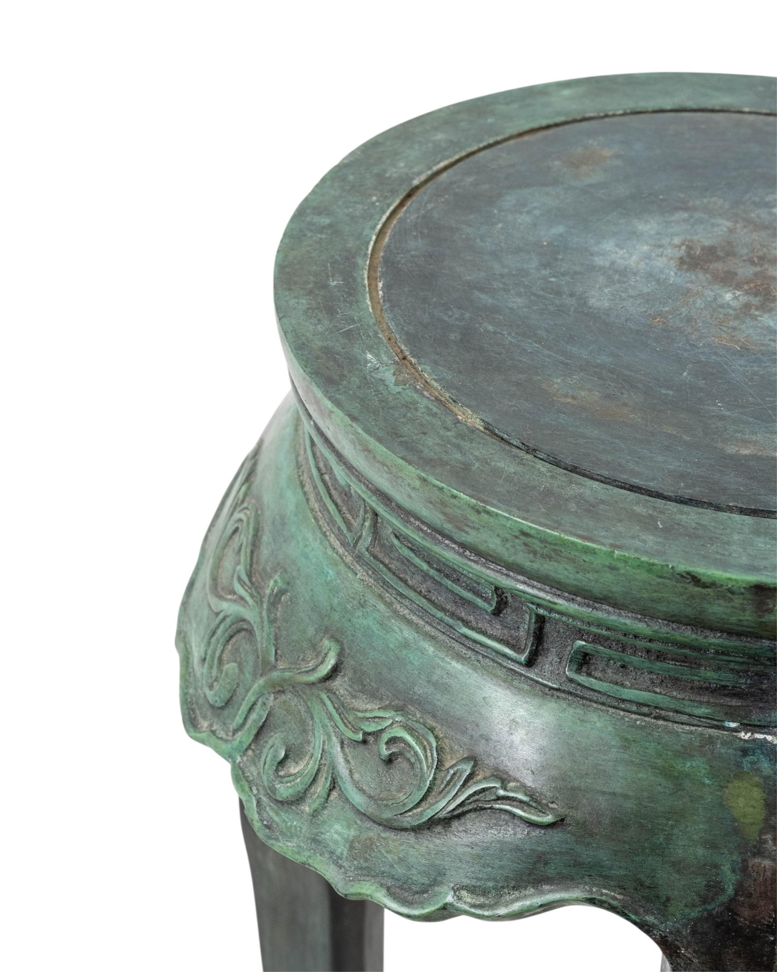 French Chinoiserie Chinese-Form Cast Bronze Tall Fern Stand, Early-Mid 20th Century - 3