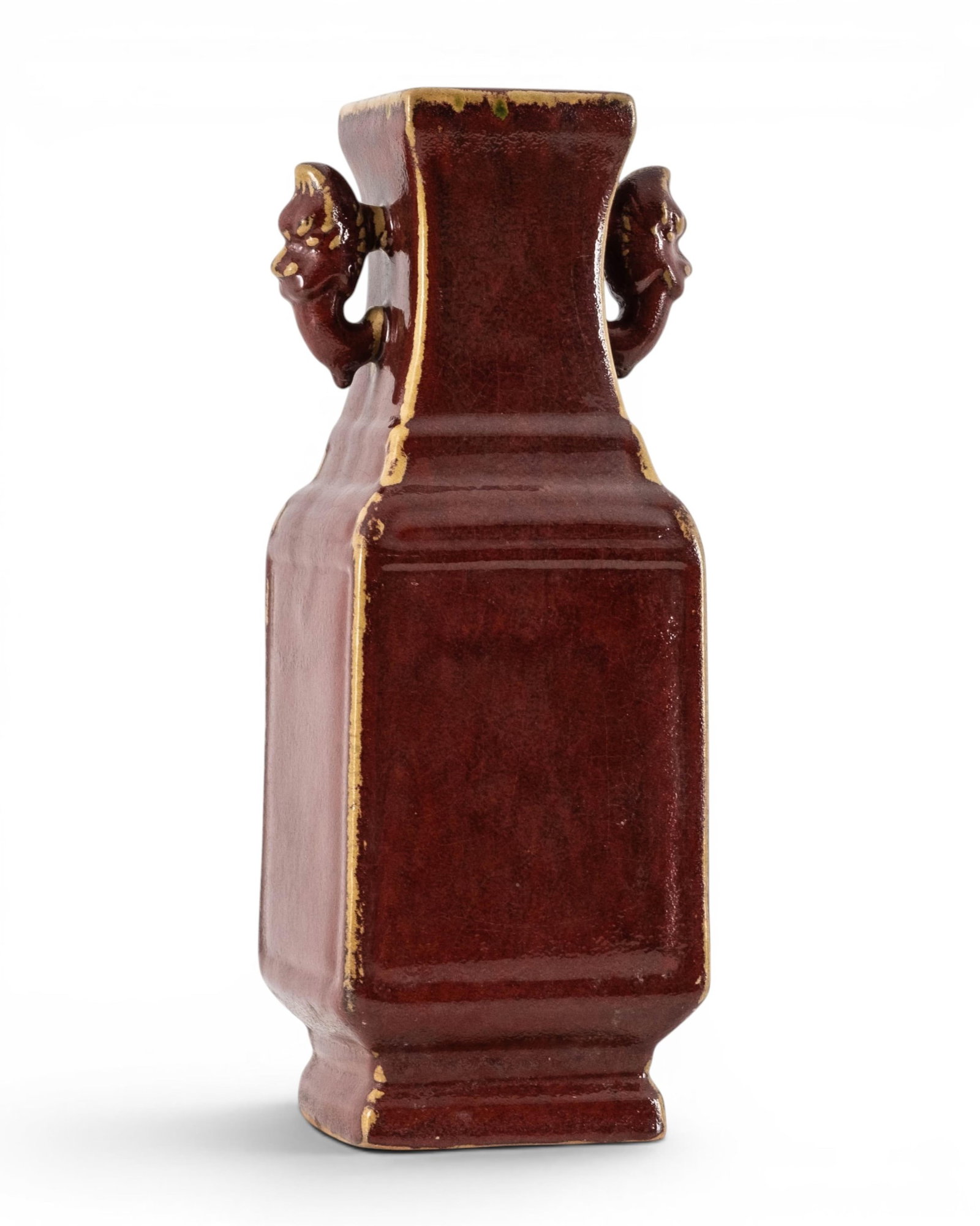 Antique Chinese Oxblood (Sang de Boeuf) Porcelain Vase, Qing Dynasty - 3