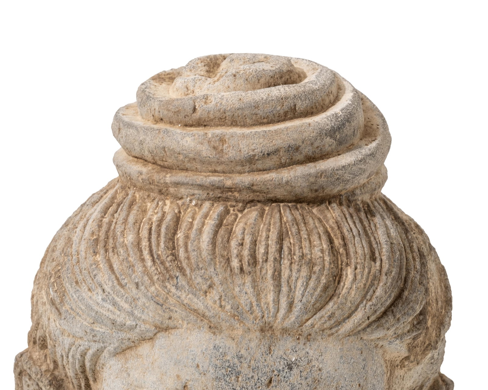 Antique 10-inch Stone Sculpted Buddha Head, Gandhara, 1st–5th Century - 5