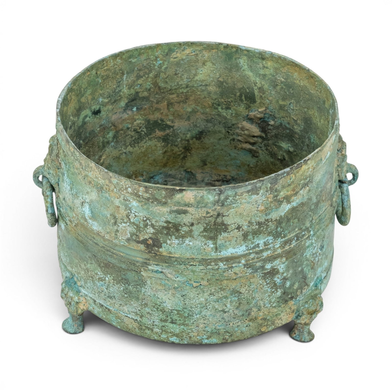 Chinese Antique Shang Dynasty Incised Decorated Bronze Ceremonial Lidded Vessel - 6