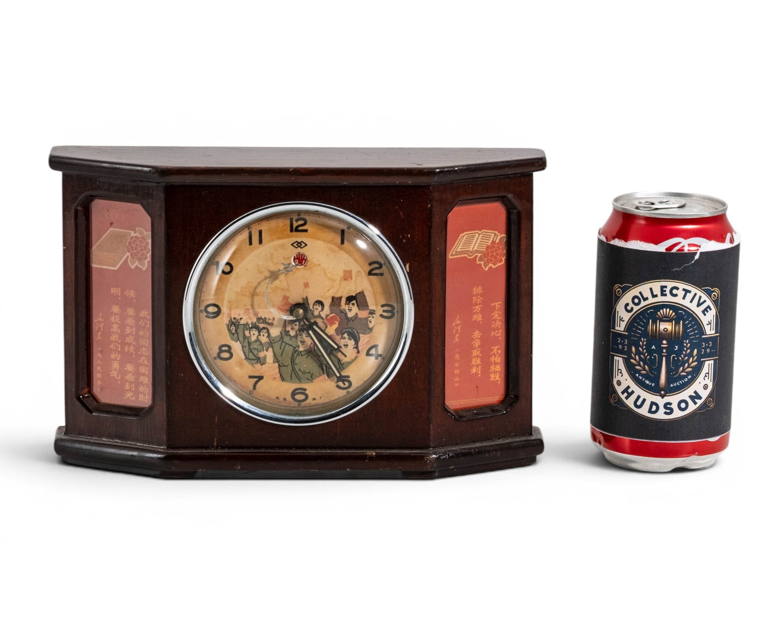 No Reserve: Chinese Cultural Revolution Animated Automaton Red Guards Mantel Clock - 2