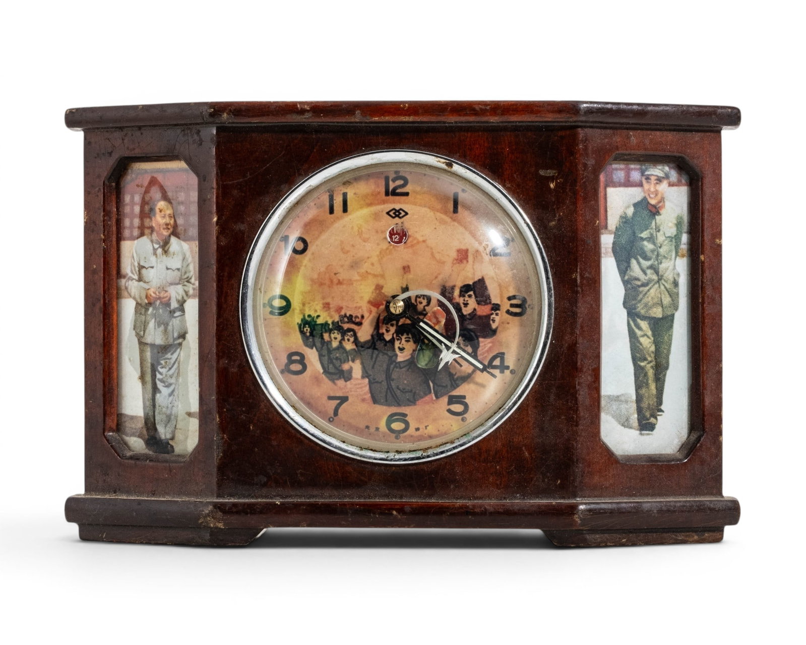 No Reserve: Chinese Cultural Revolution Mao Zedong And PLA Soldier Animated Mantel Clock (1 of 6)