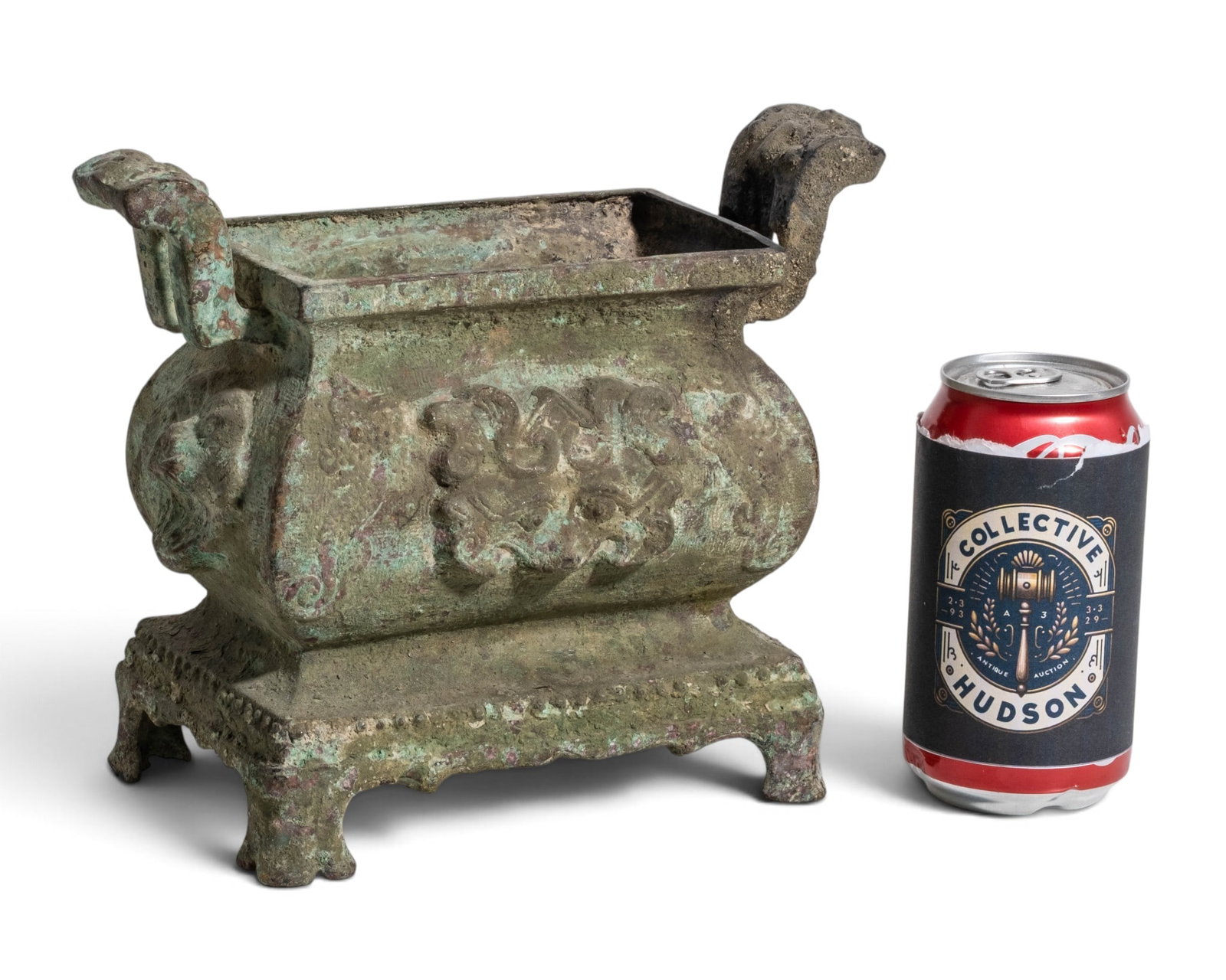 Chinese Ming Period Bronze Censer or Planter with Dragons - 2