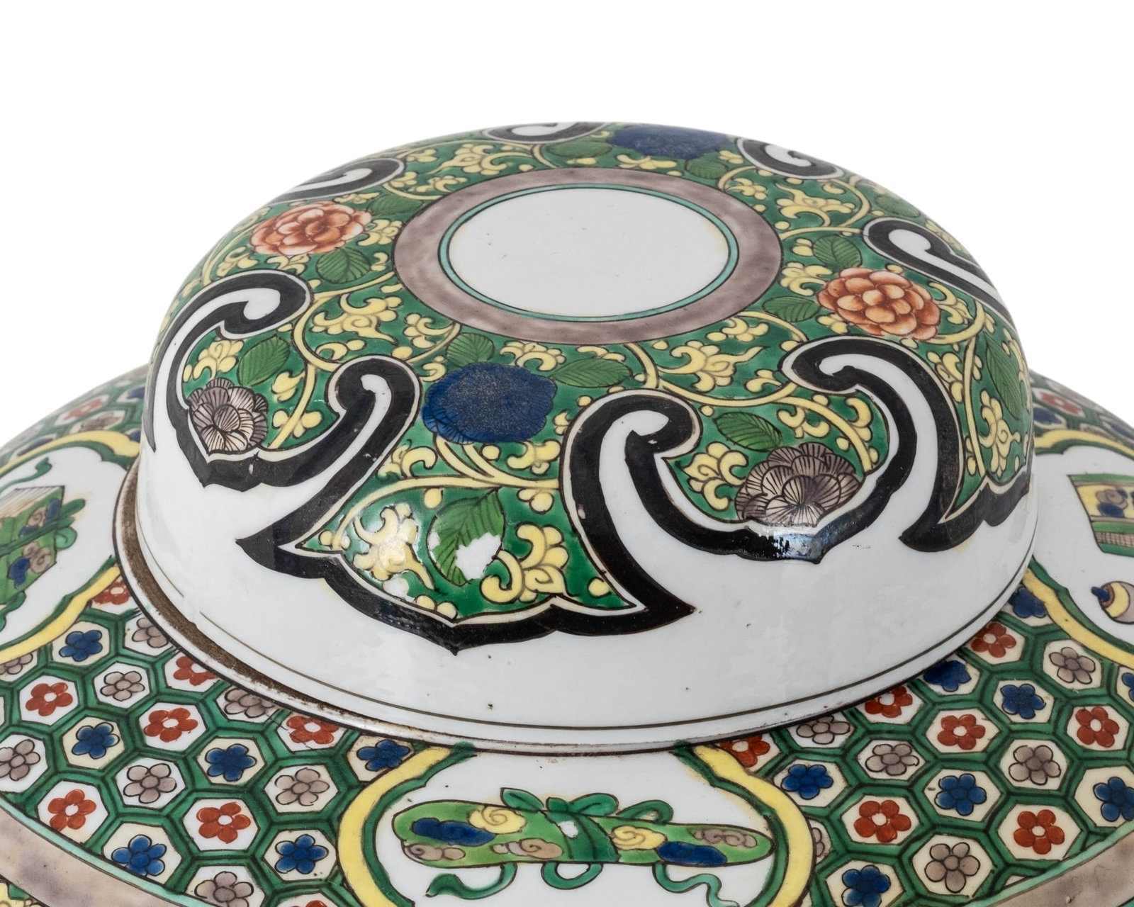 No Reserve: Large Chinese Famille Verte Covered Porcelain Ginger Jar - 3
