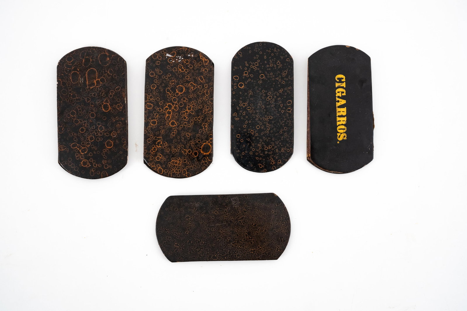 No Reserve: Group Of Five 19th Century Papier-Mâché Lacquered Cases With Hand-Colored Paintings - 3