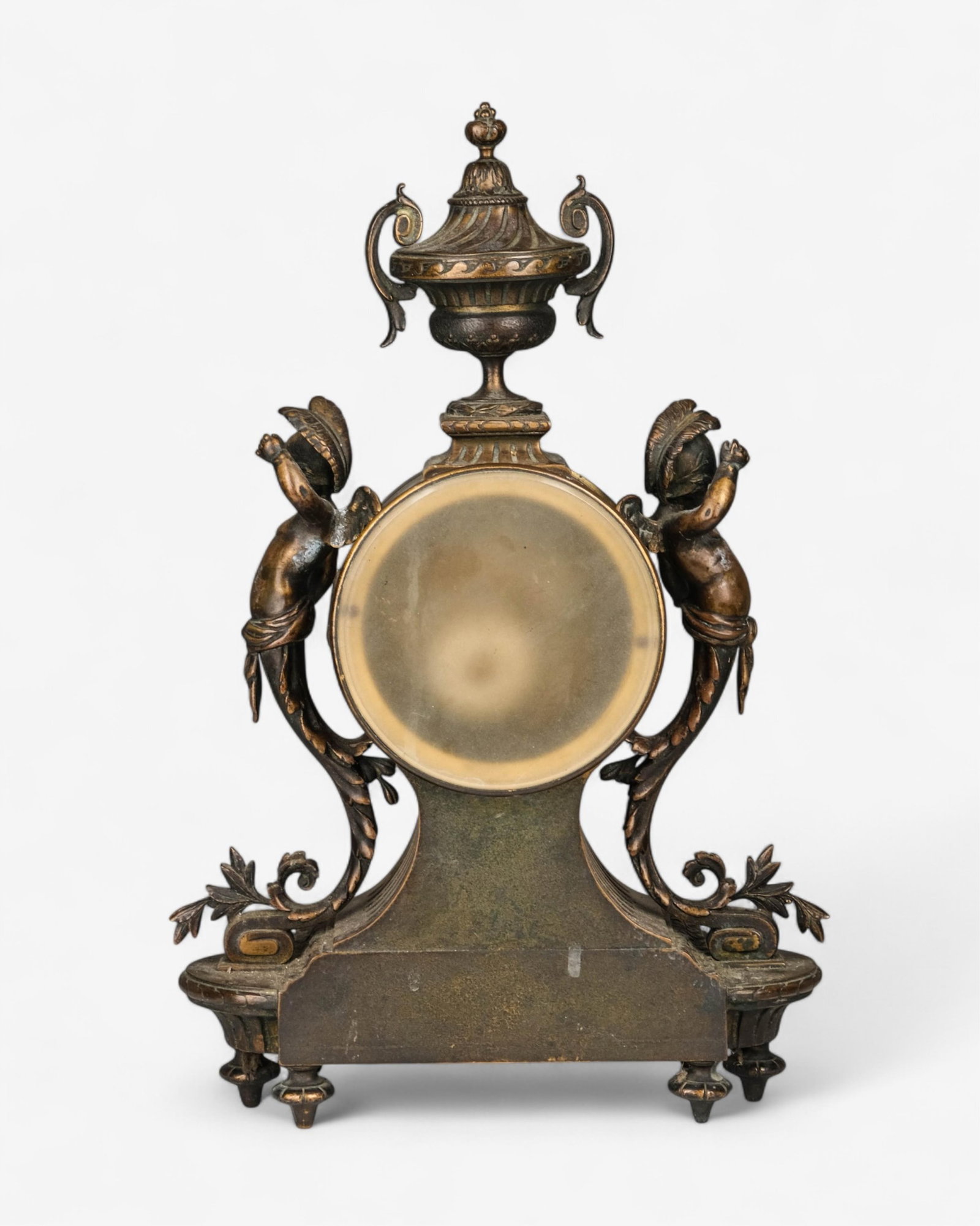 No Reserve: Louis XV Bronze Rococo 16-inch Mantel Clock 19th Century - 10