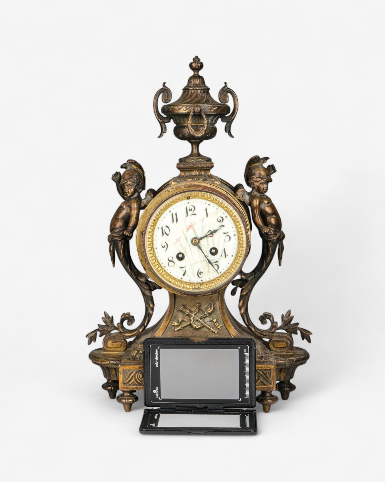 No Reserve: Louis XV Bronze Rococo 16-inch Mantel Clock 19th Century - 14
