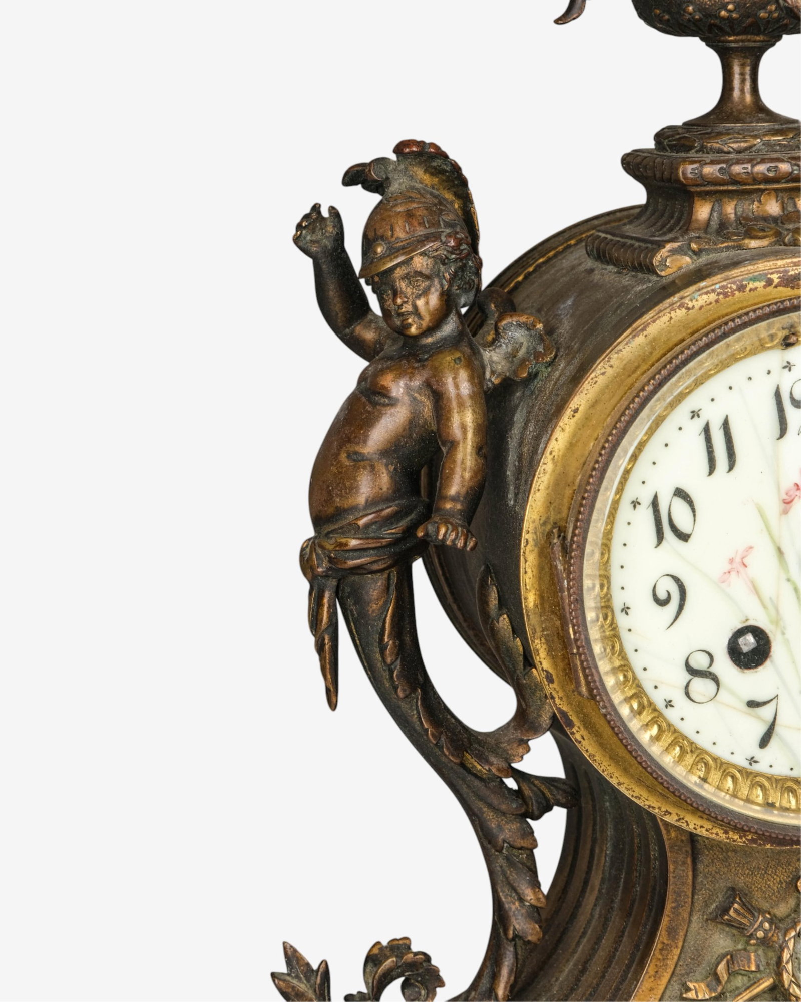No Reserve: Louis XV Bronze Rococo 16-inch Mantel Clock 19th Century - 6