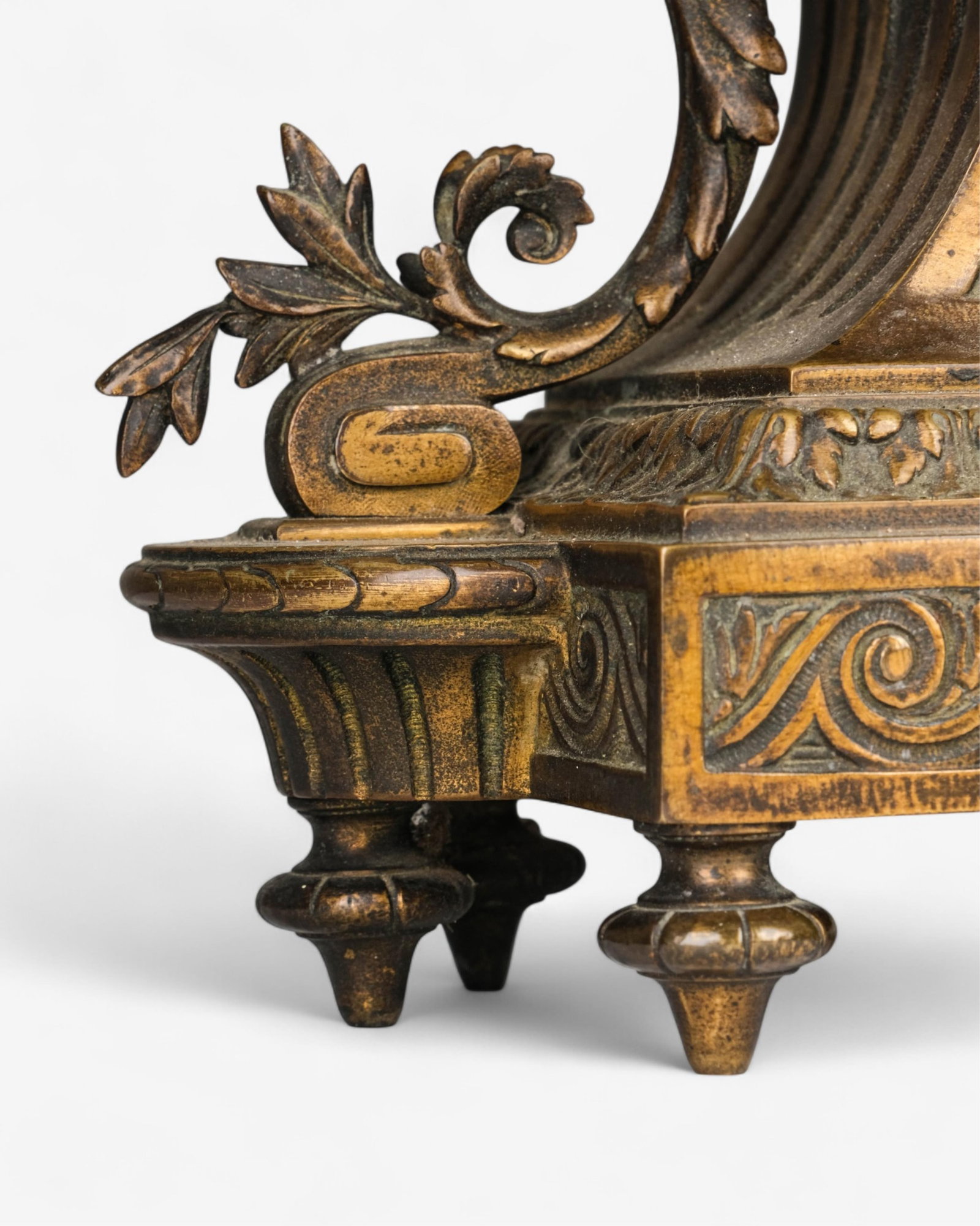 No Reserve: Louis XV Bronze Rococo 16-inch Mantel Clock 19th Century - 8