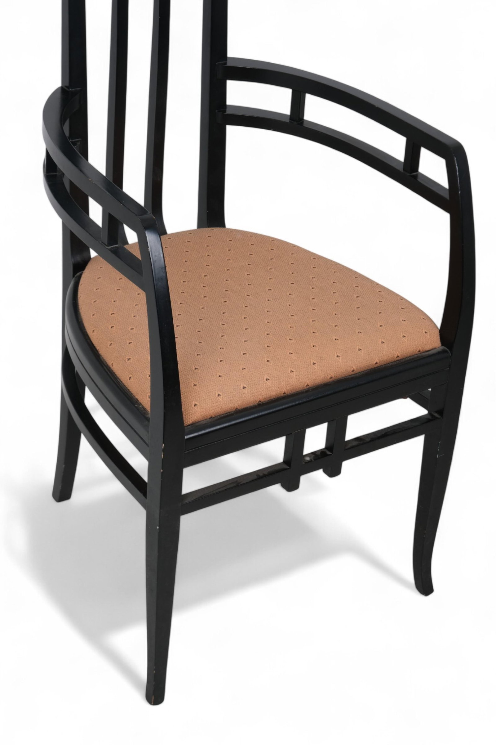 Giorgetti Pair of Italian Arts and Crafts Lacquered Wood Chairs, Early 20th Century - 5