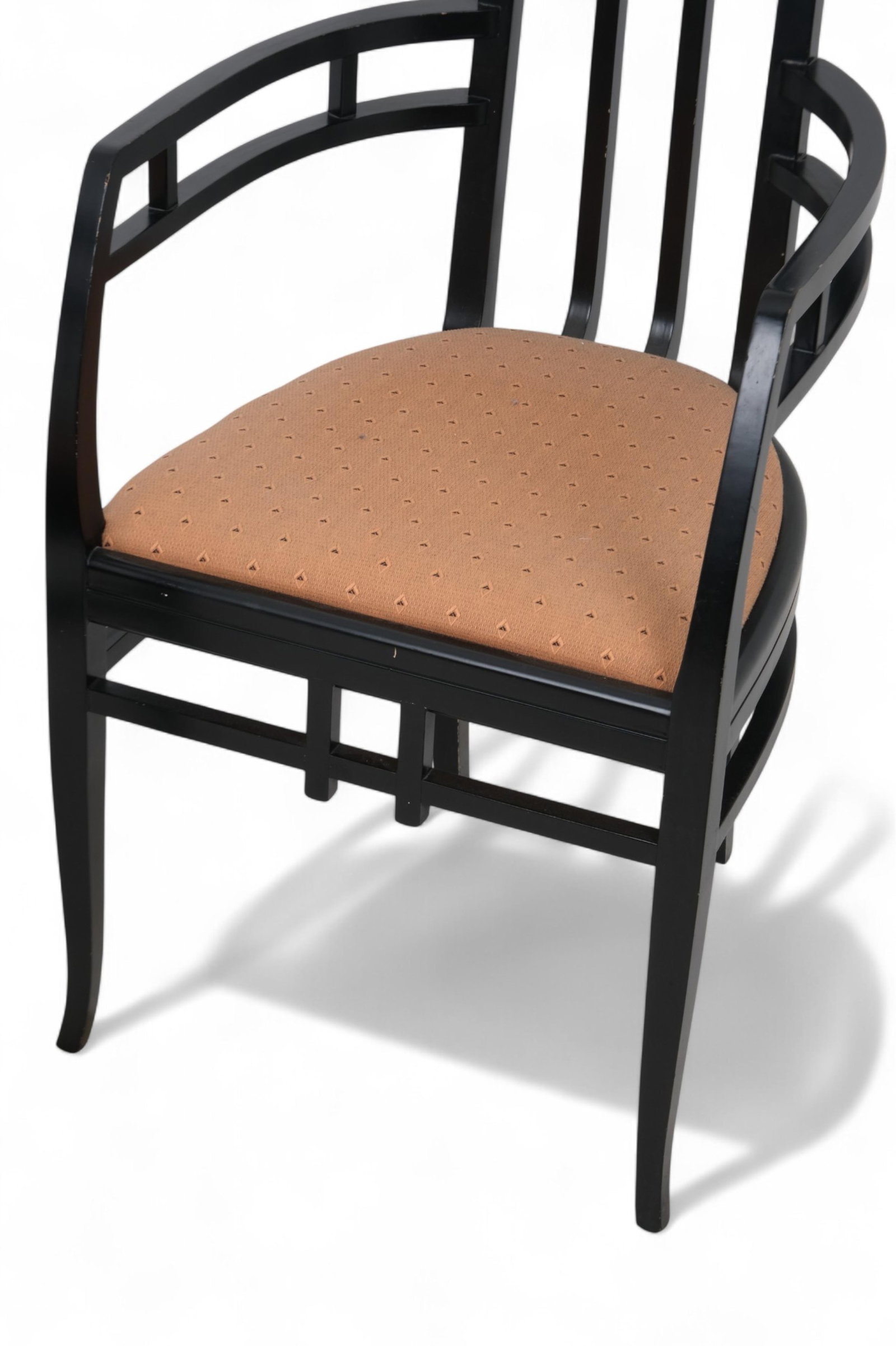 Giorgetti Pair of Italian Arts and Crafts Lacquered Wood Chairs, Early 20th Century - 6