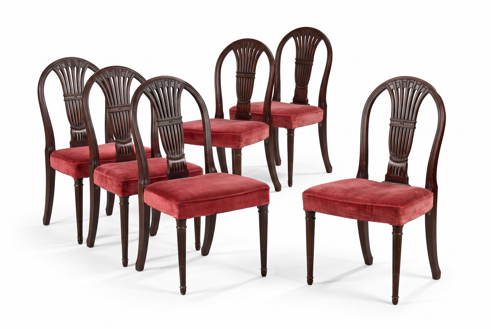 No Reserve: Set of 6 Victorian hand carved chairs, 19th Century Balloon Back Design (1 of 8)