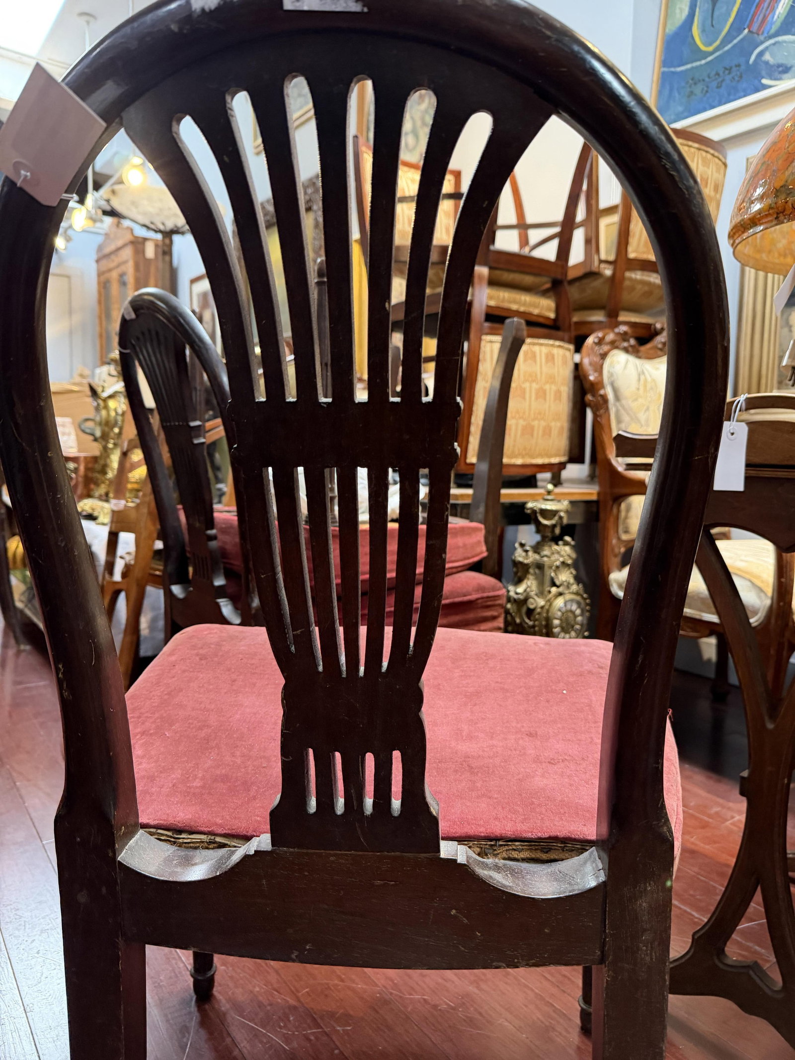 No Reserve: Set of 6 Victorian hand carved chairs, 19th Century Balloon Back Design - 5