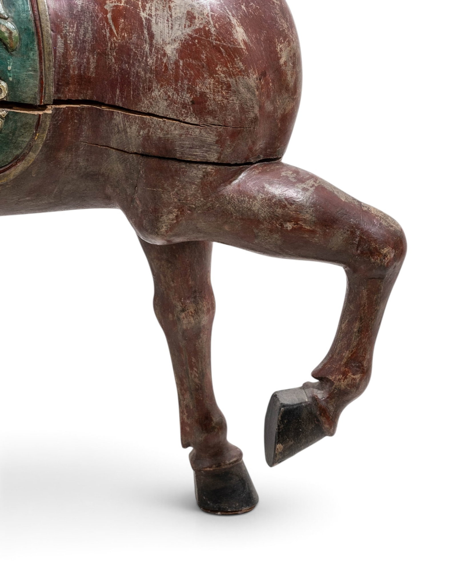 Large Hand-Carved Wood Carousel Horse, Circa 1900 - 6
