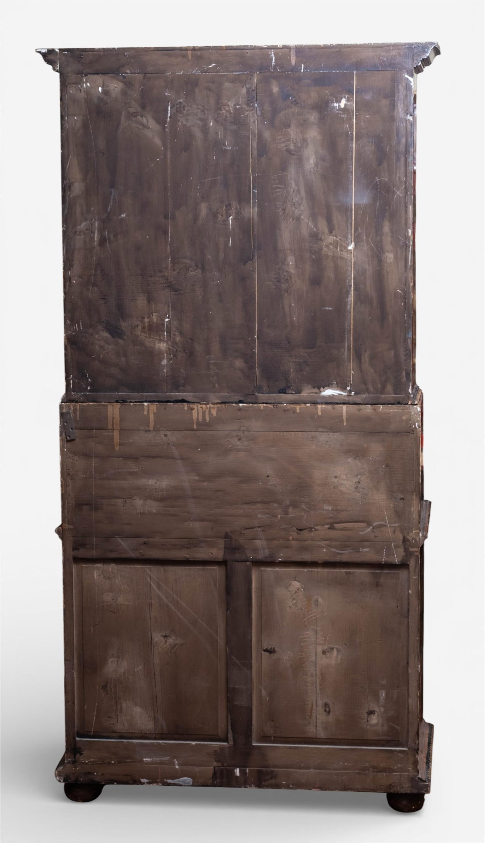 Antique French Provincial Two-Piece Secretary Desk with Hand-Painted Decoration - 6