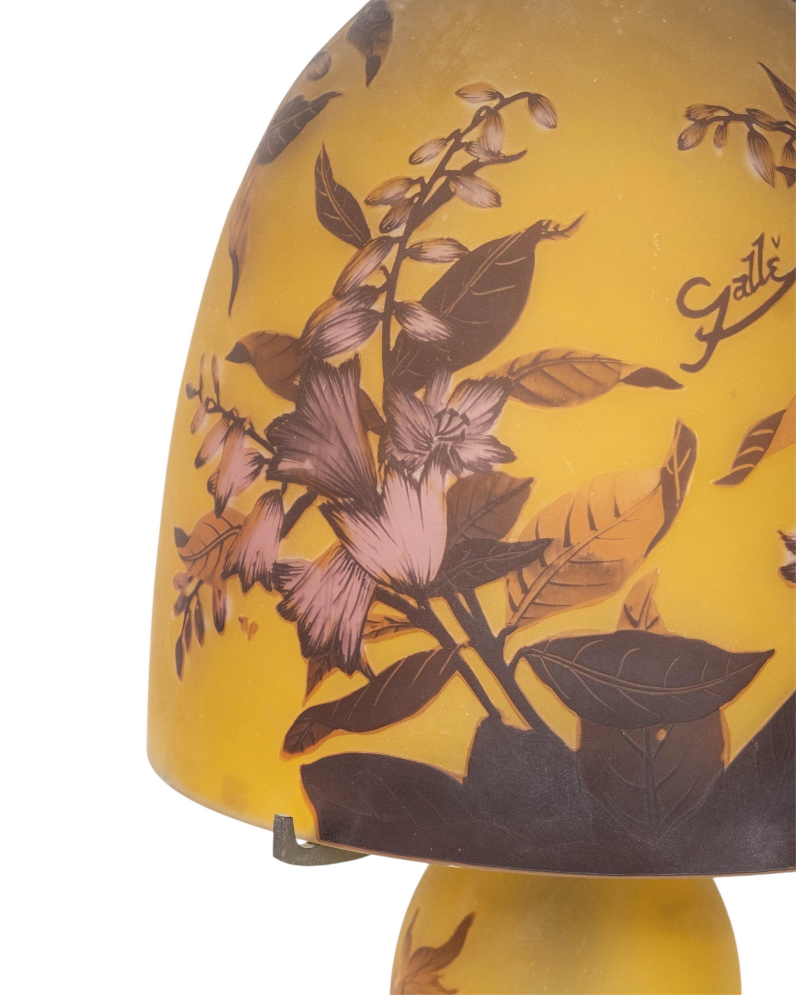 Galle Style Cameo Multi Layer Art Glass Table Lamp - 5