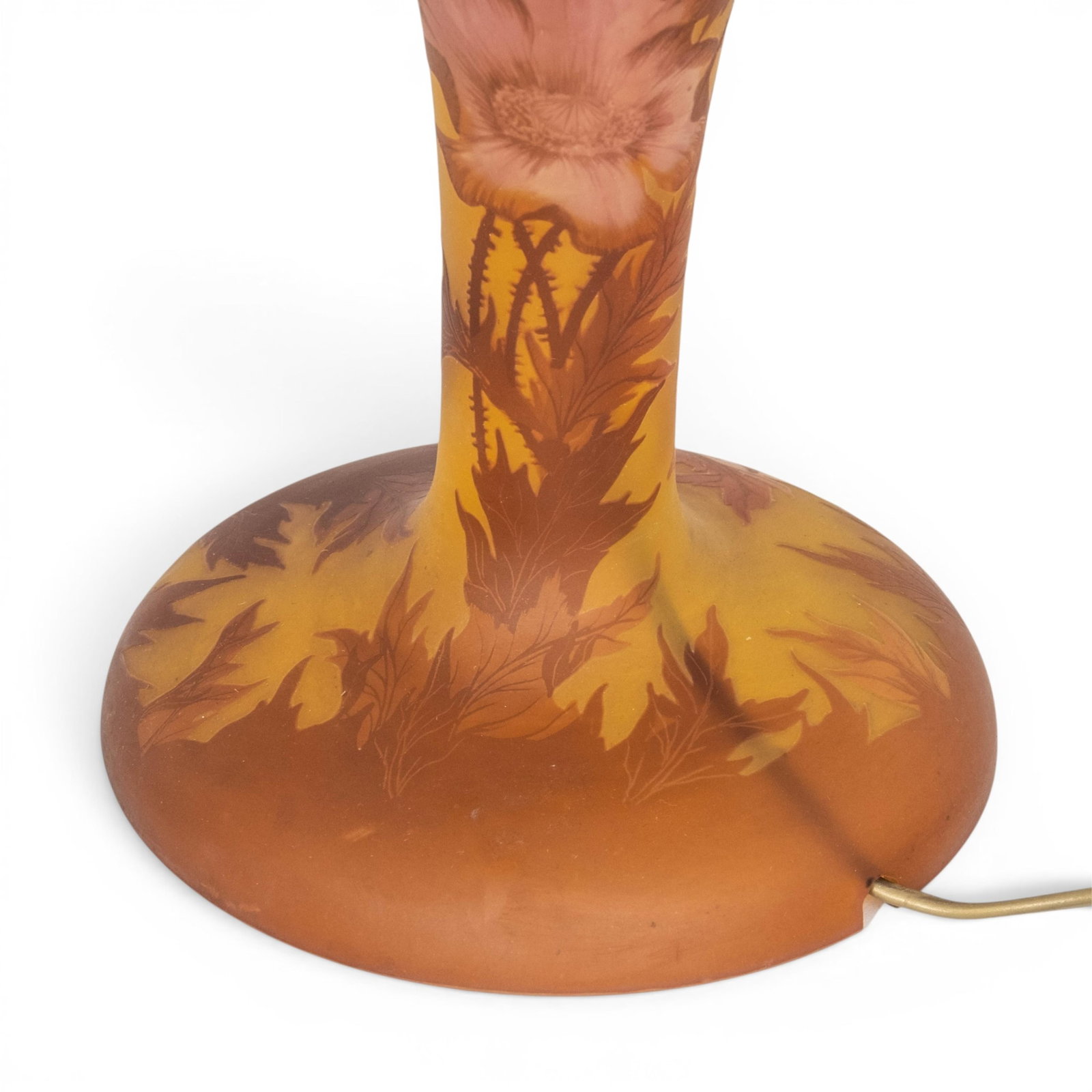 Galle Style Cameo Multi Layer Art Glass Table Lamp - 8