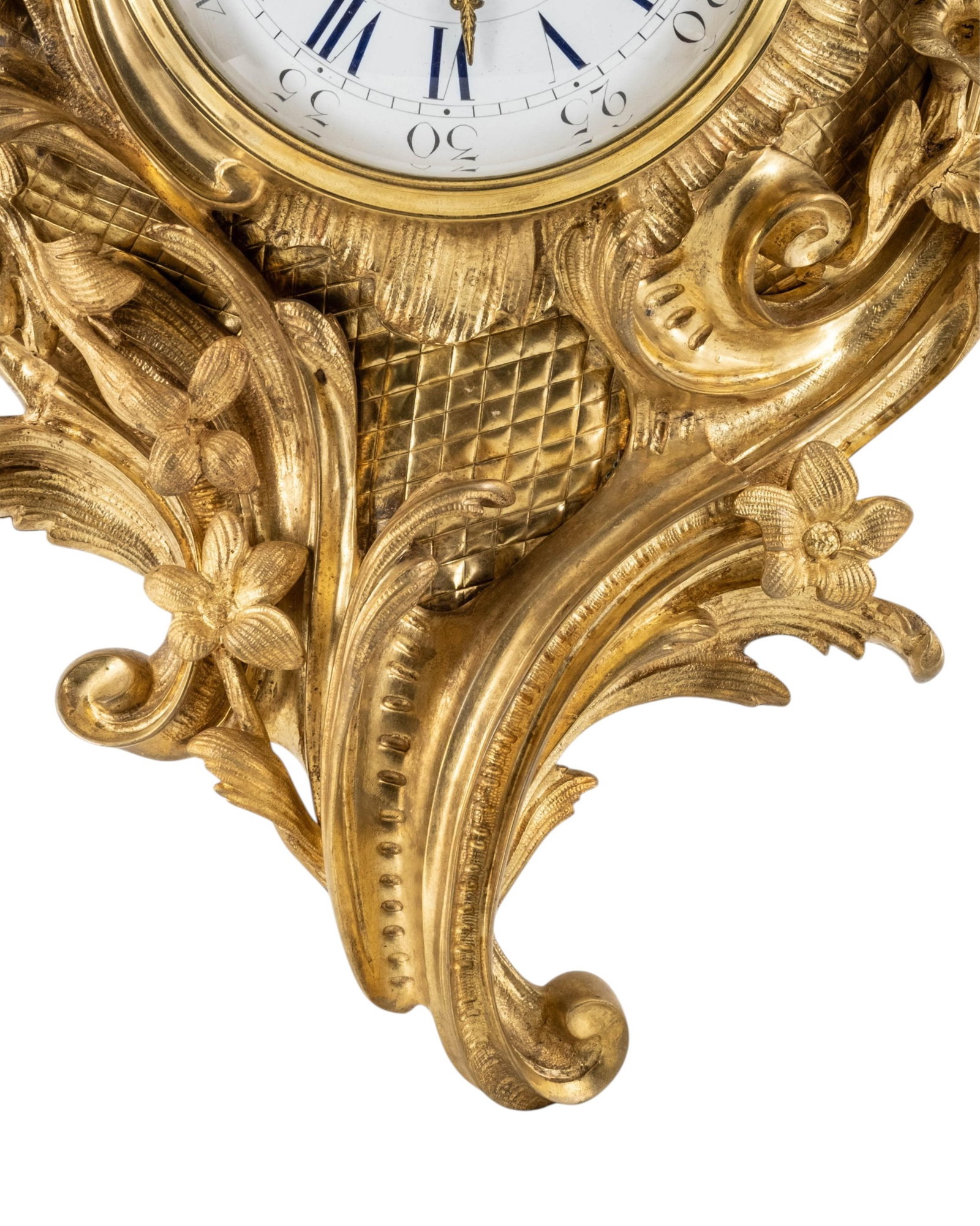 Mid-18th Century Bronze and Gilt Brass Rococo Wall Clock - 6