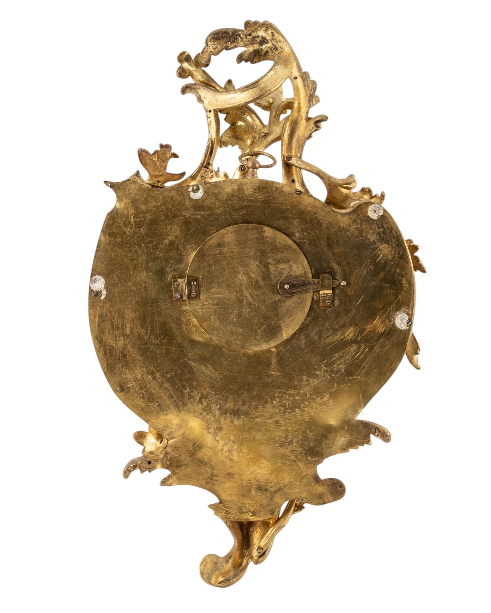 Mid-18th Century Bronze and Gilt Brass Rococo Wall Clock - 7