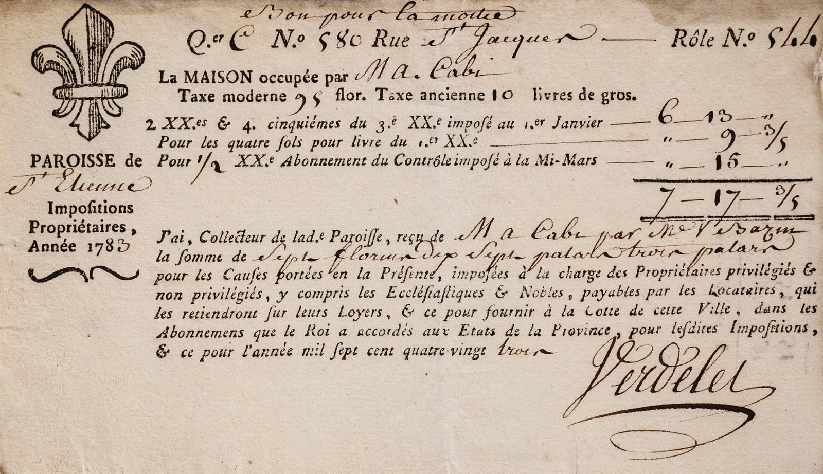 No Reserve: Group of Nine 18th Century French Ancien Régime Tax Documents, Lille, 1756-1788 - 4