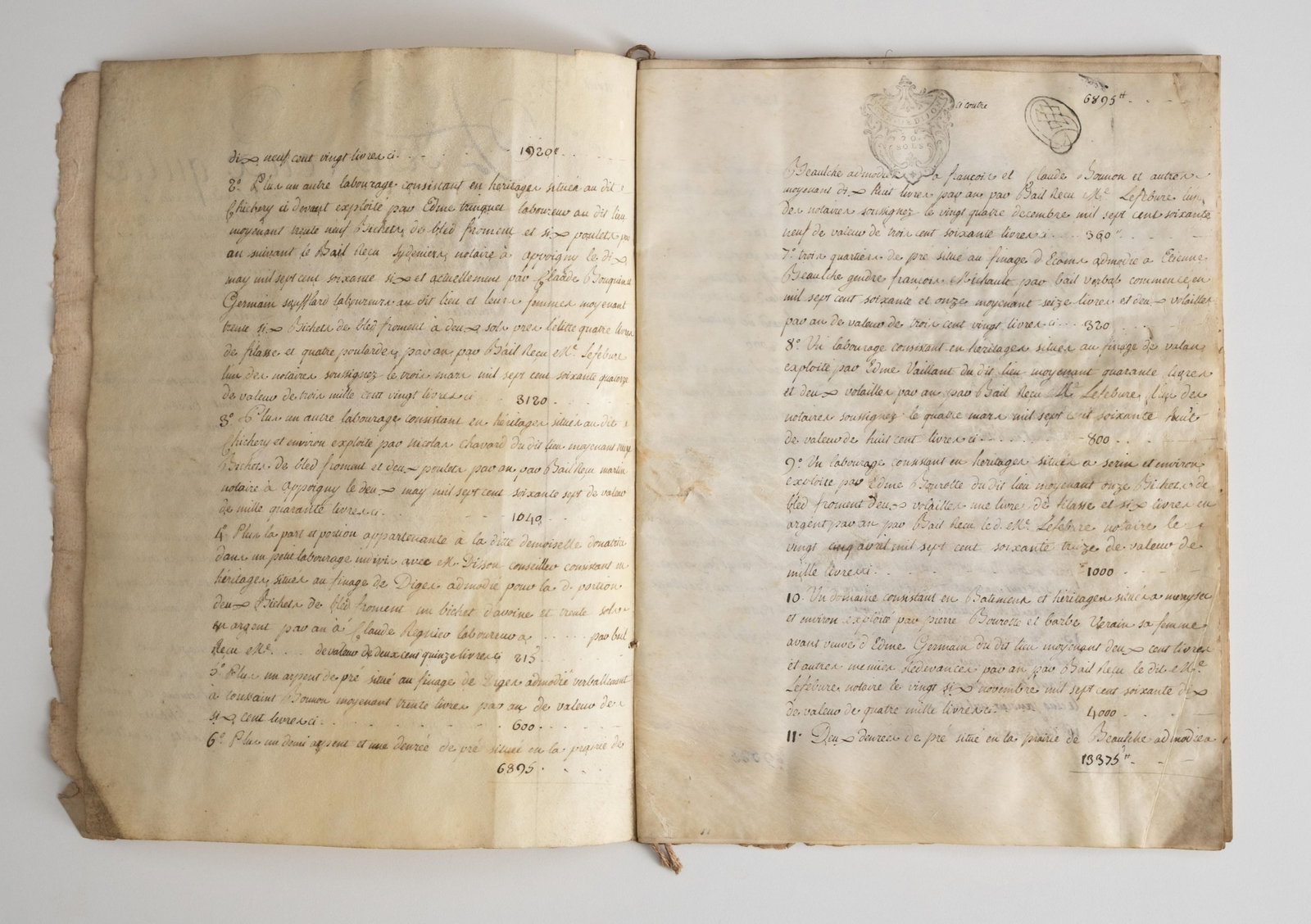 No Reserve: Signed 1775 French Notarial Donation Manuscript - 3