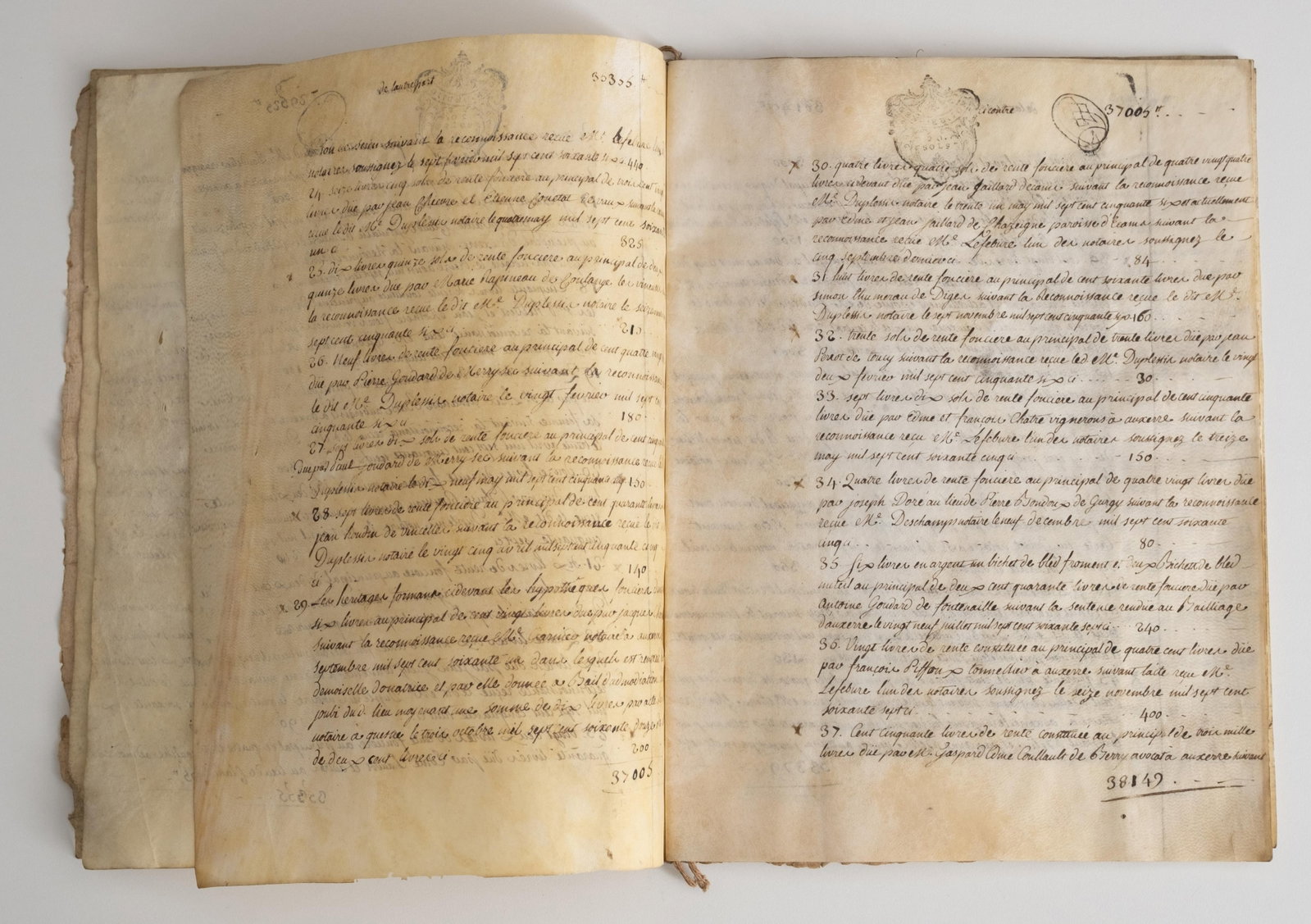 No Reserve: Signed 1775 French Notarial Donation Manuscript - 5