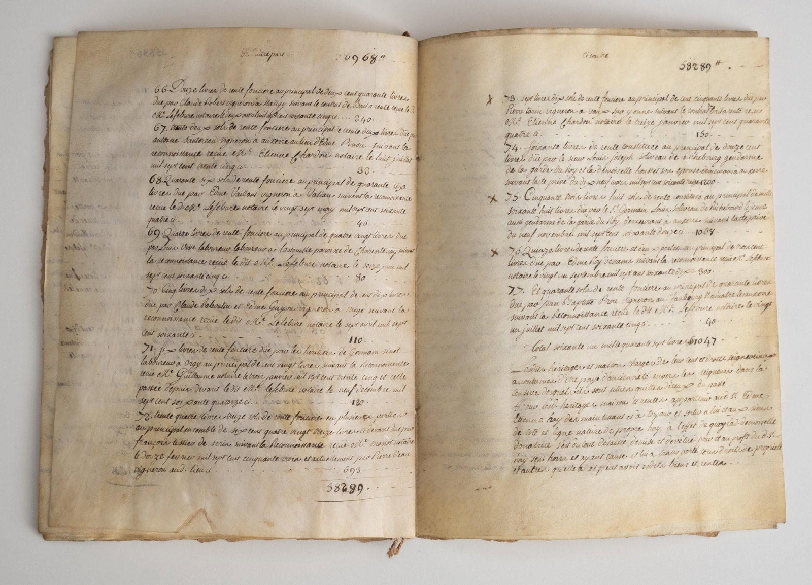No Reserve: Signed 1775 French Notarial Donation Manuscript - 8